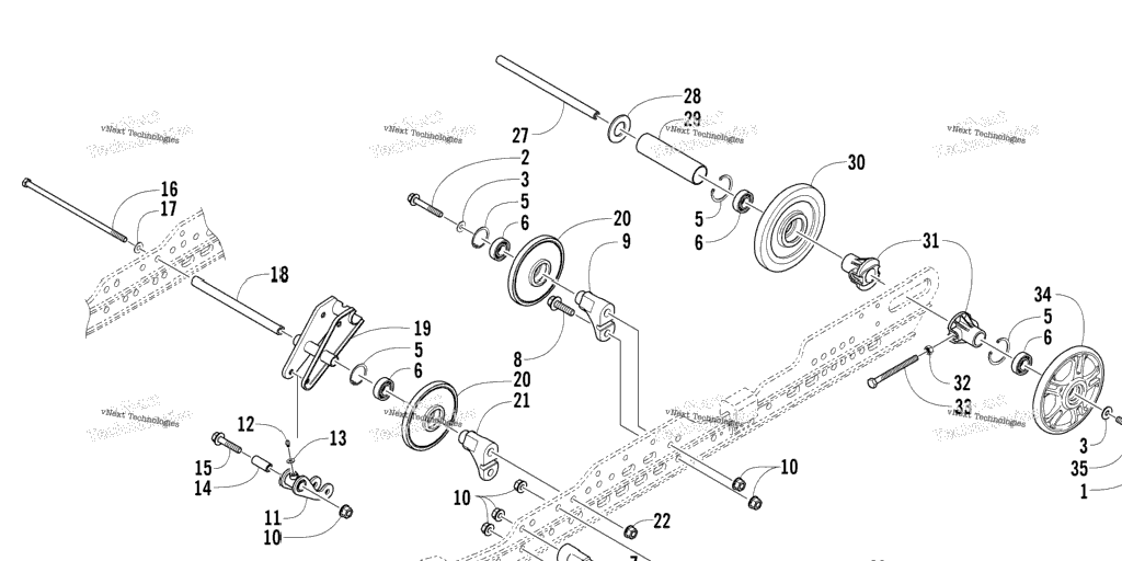 Схема узла Узел Ведущего Колеса