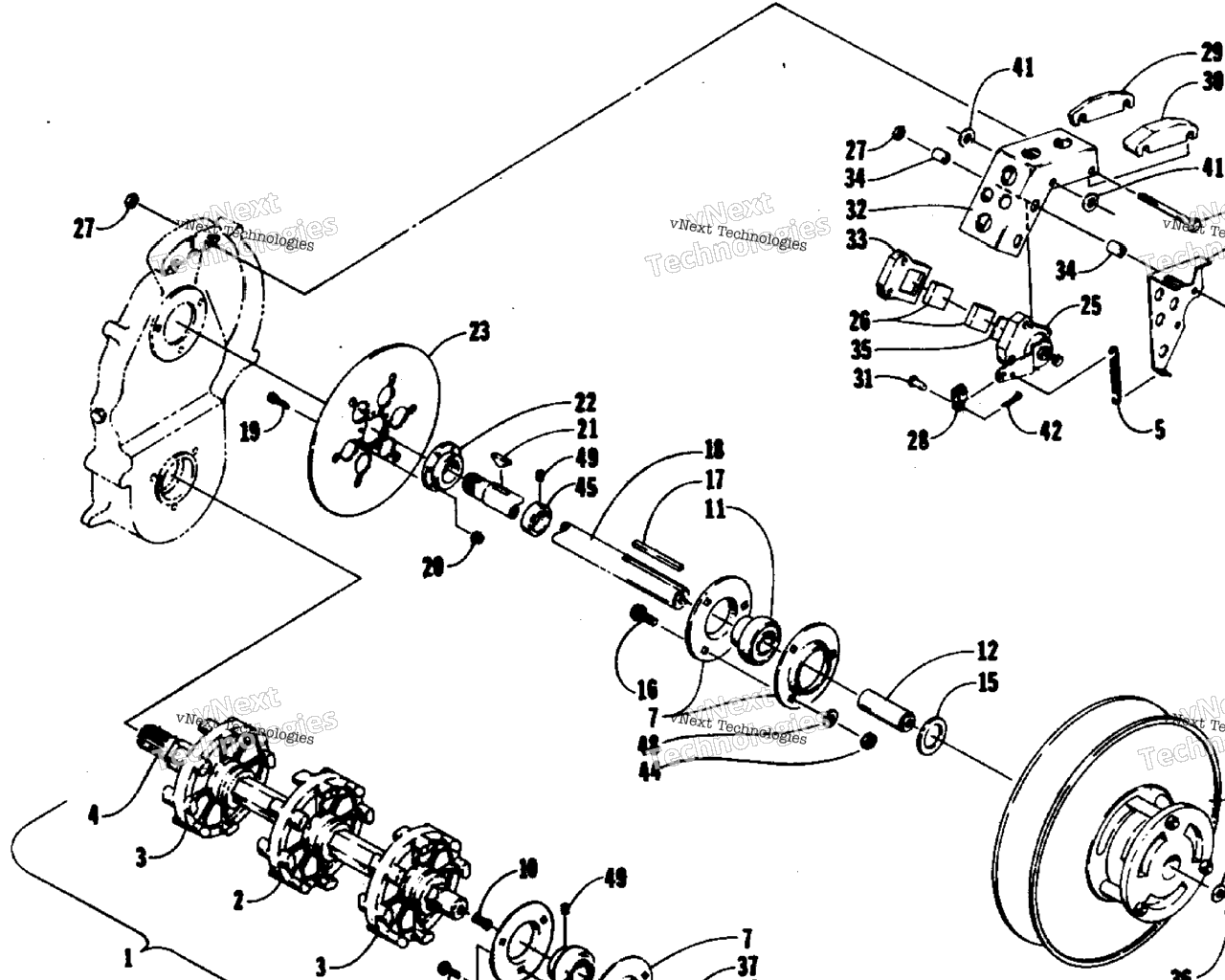 Схема узла Шарниры Трансмиссии И Тормозные Узлы