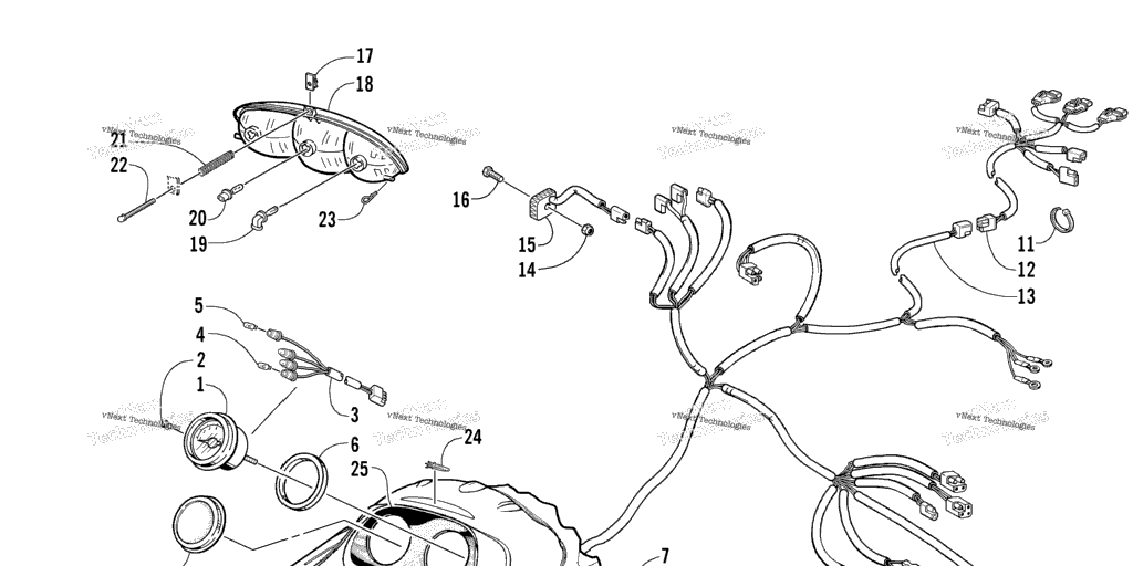 Схема узла Фары, Приборы И Электрические Узлы