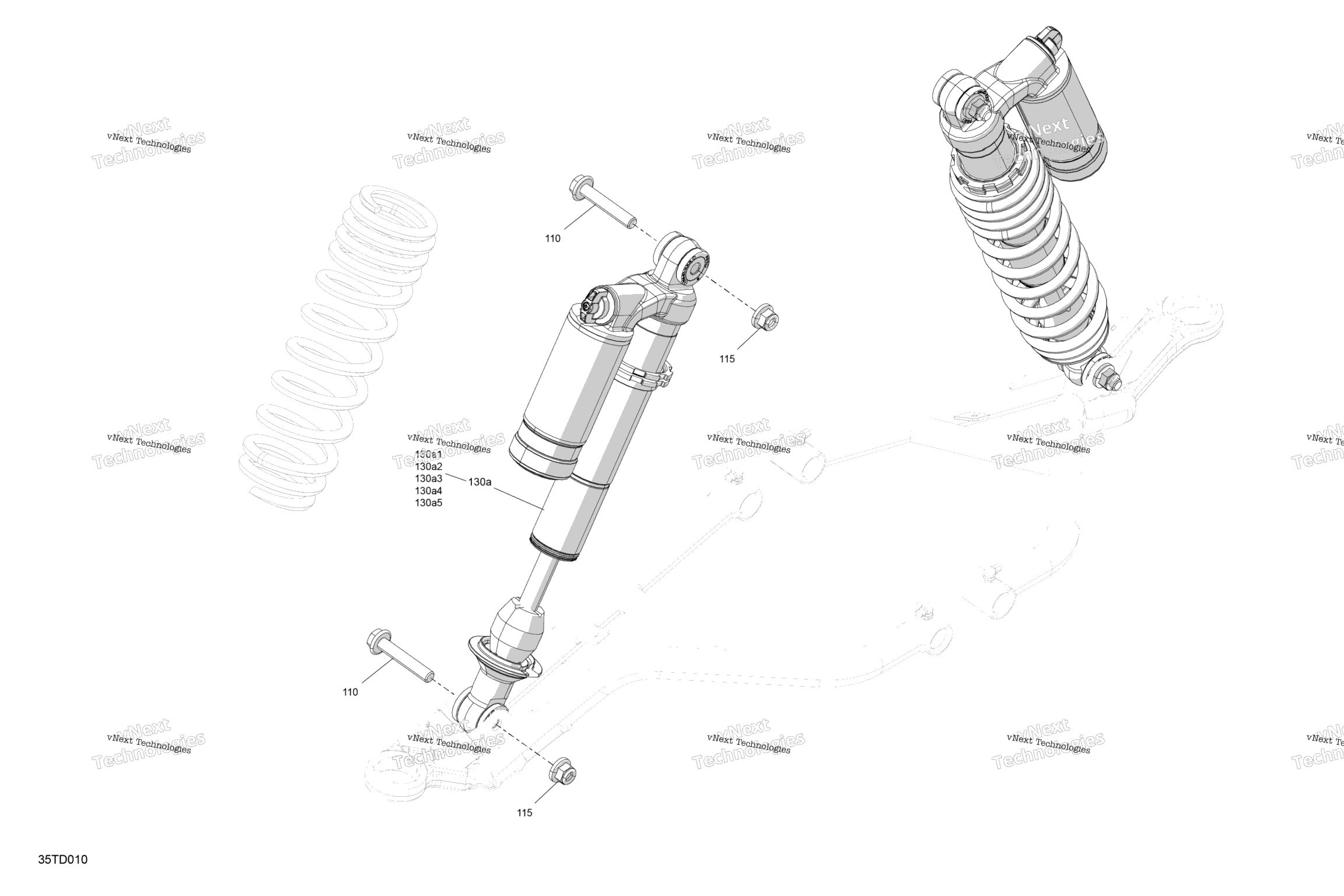 Схема узла Подвеска - Передние Амортизаторы