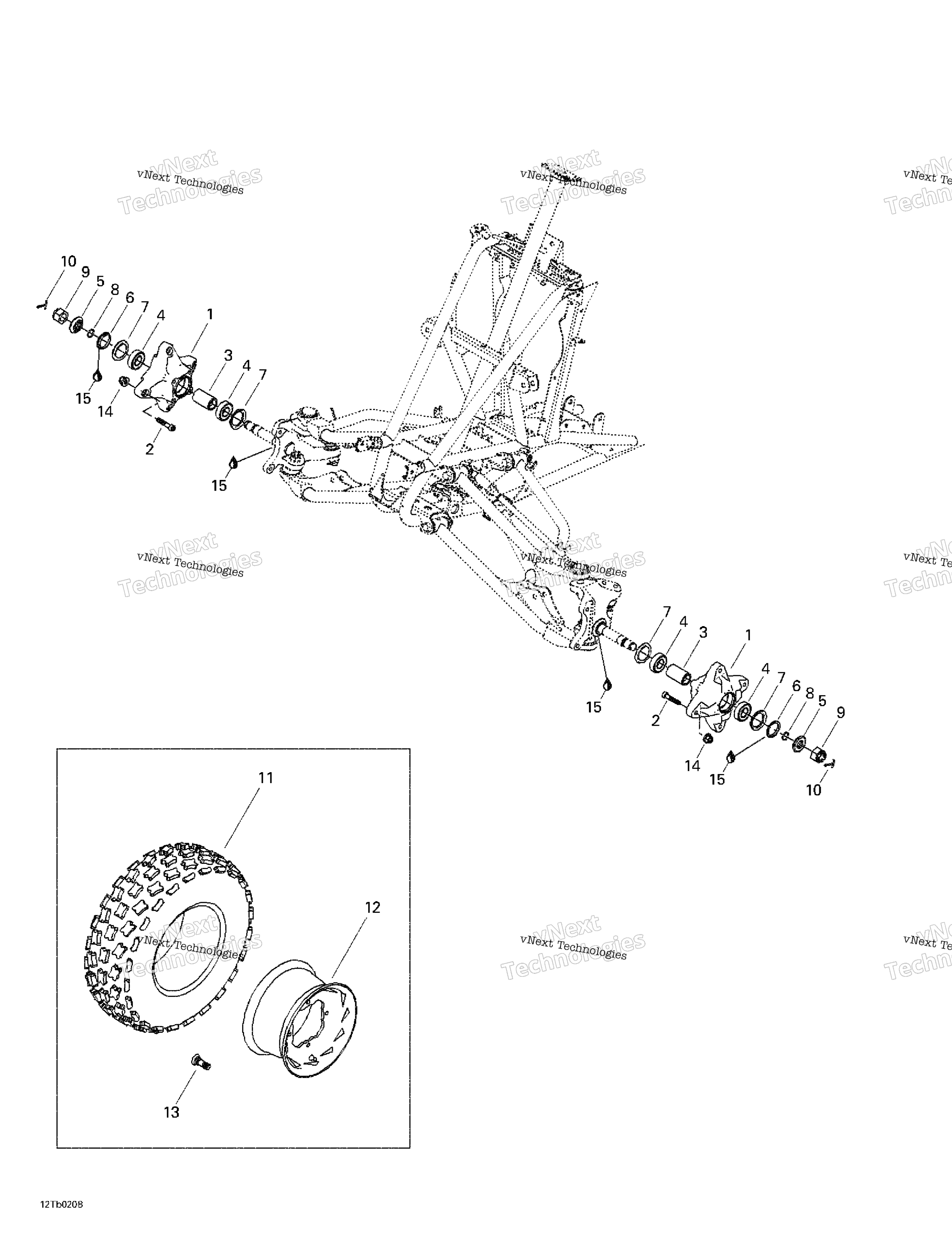 Схема узла Система Привода, Передняя