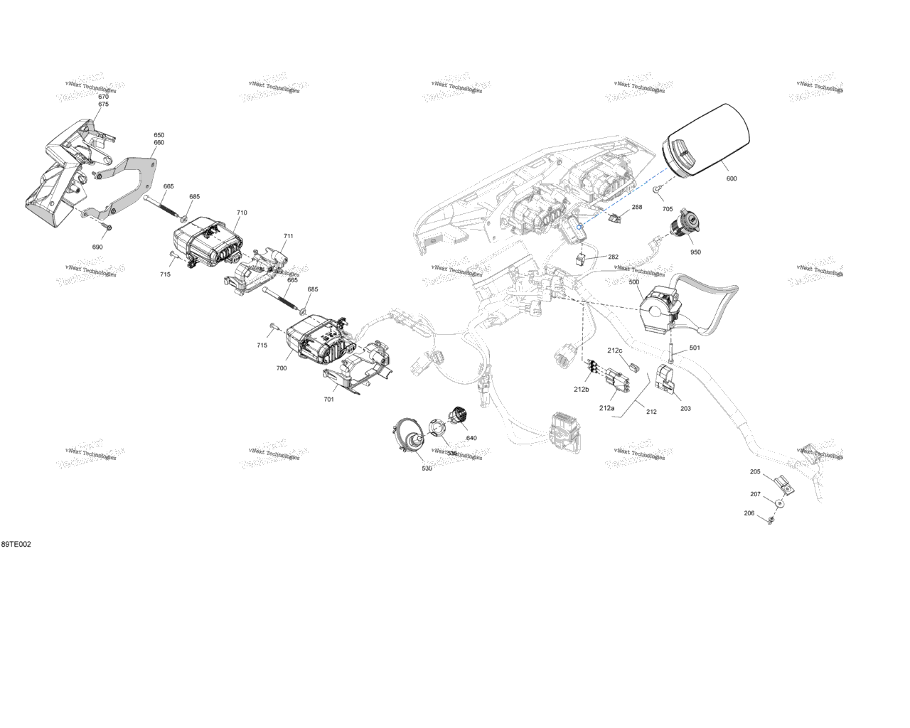Схема узла Электрика - Передний Узел