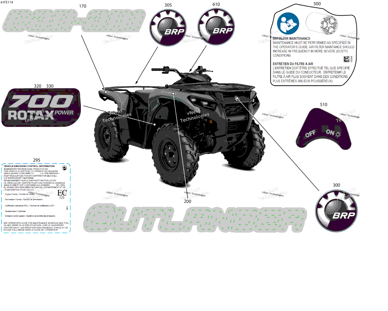 Схема узла Кузов - Наклейки С Особенностями