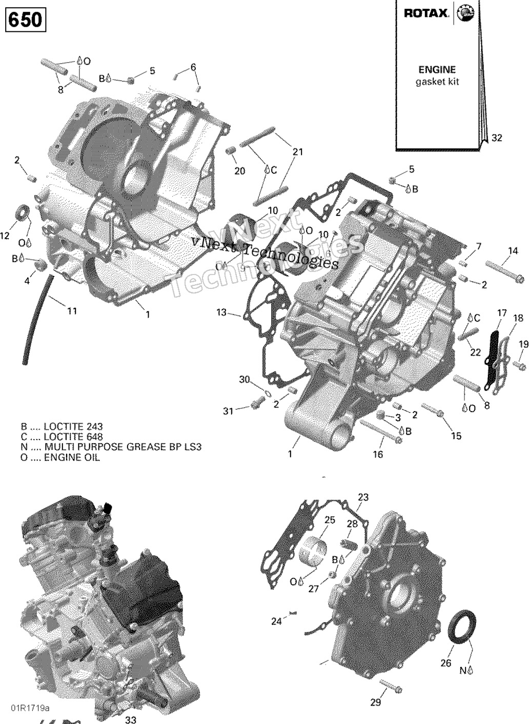 Схема узла Картера - 650 Efi