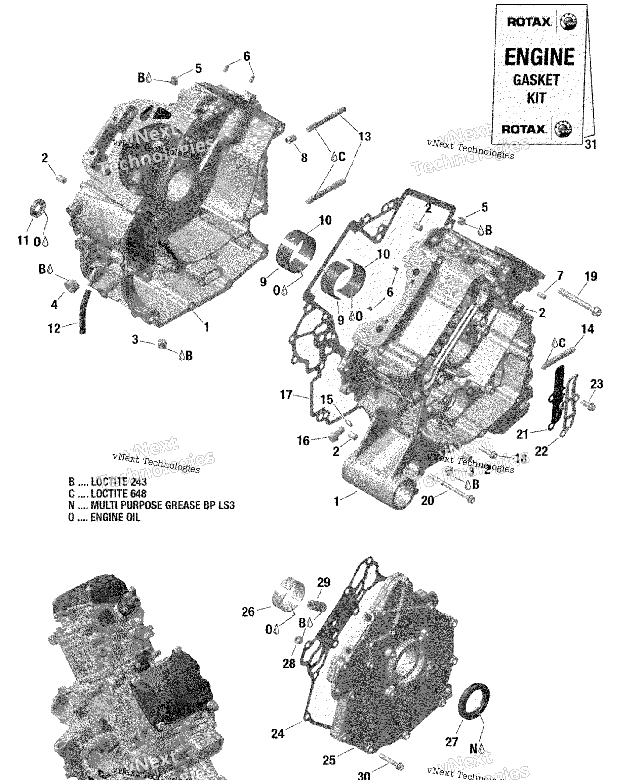 Схема узла Корпус Картера - 1000R Efi