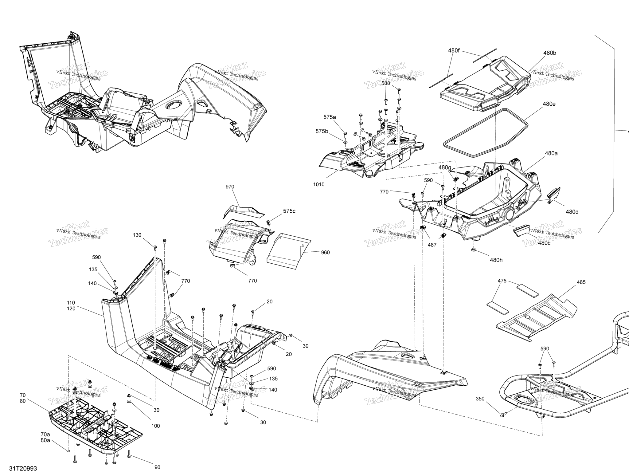 Схема узла Корпус - Задняя Секция - Squadron Green