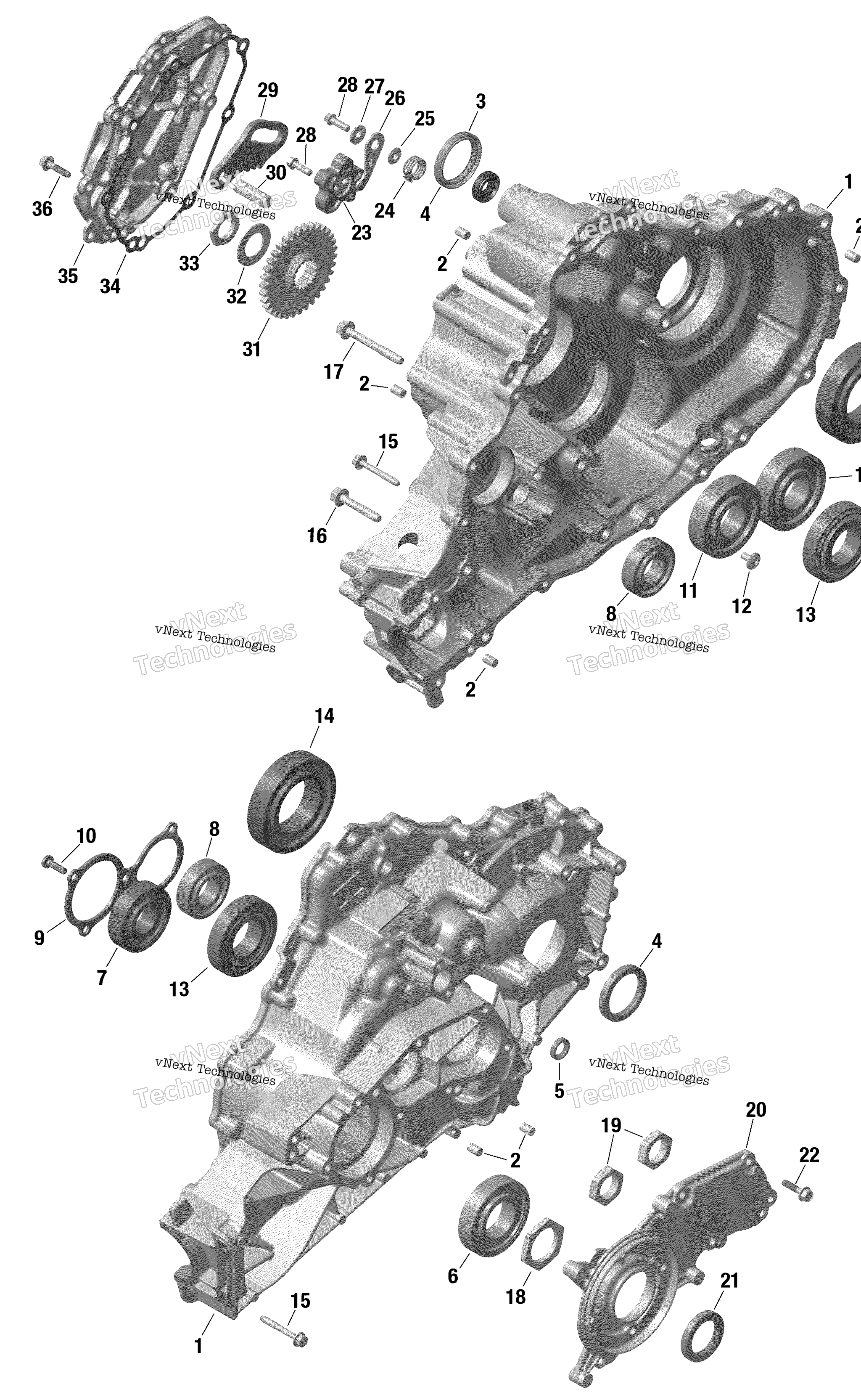 Схема узла Редуктор Rotax 1 - 506