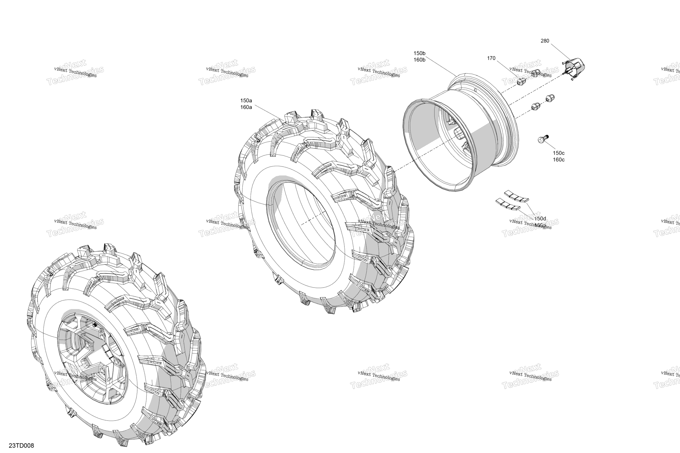 Схема узла Привод - Задние Колеса