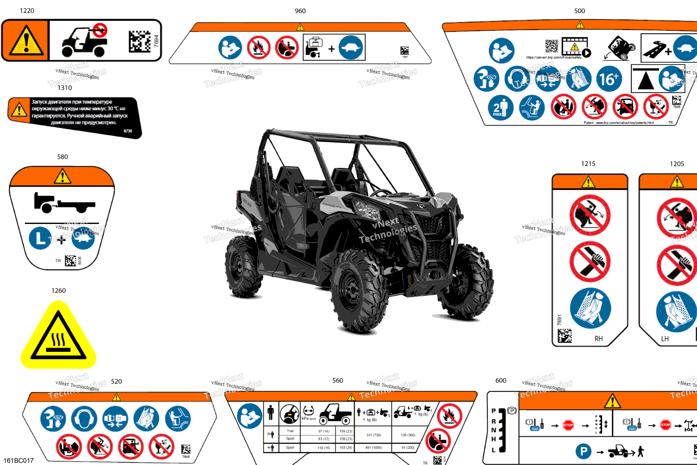 Схема узла Корпус - Предупреждающие Наклейки