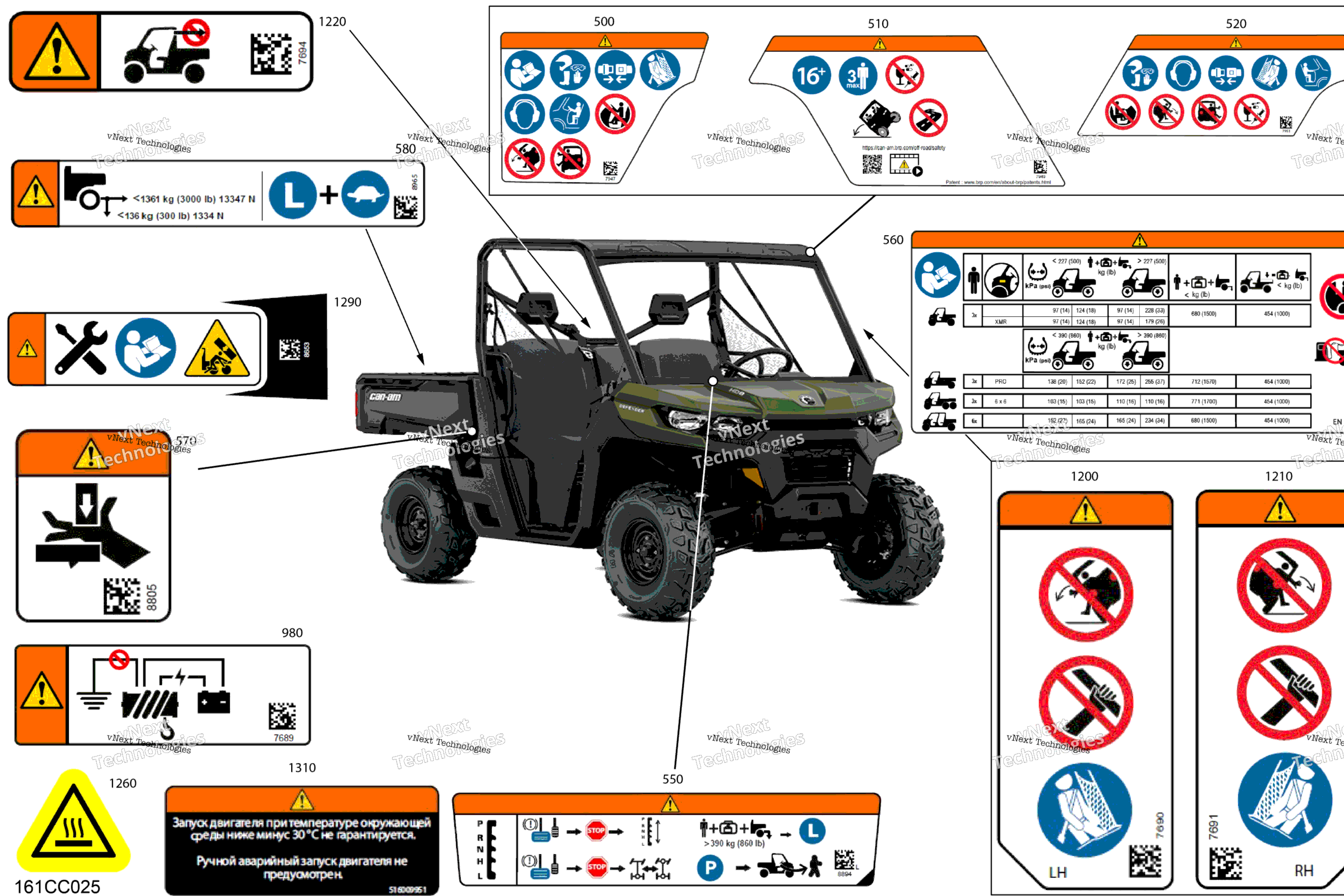 Схема узла Корпус - Предупреждающие Наклейки