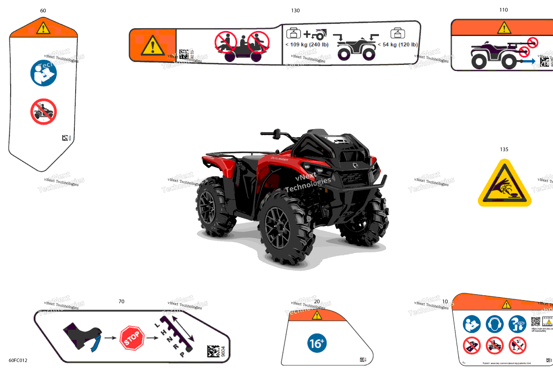 Схема узла Корпус - Предупреждающие Наклейки