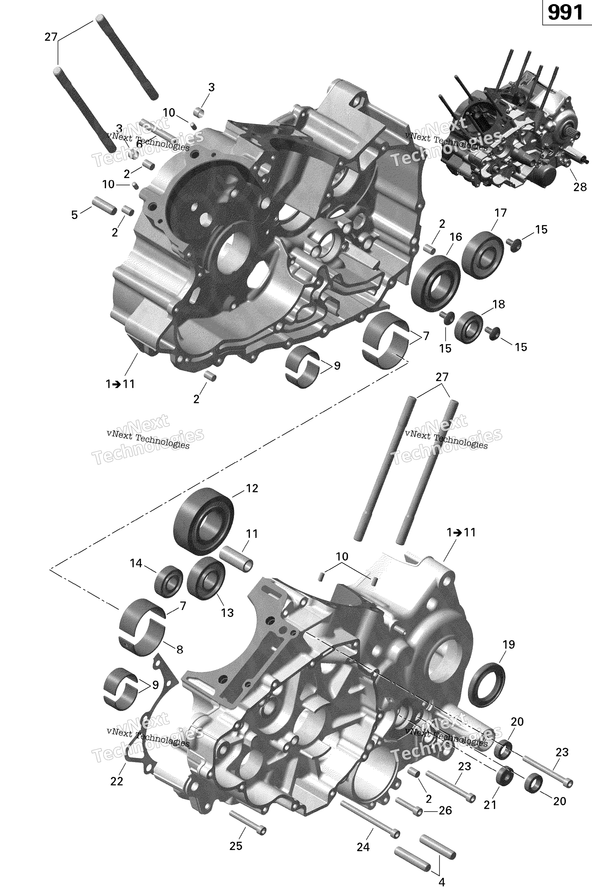 Схема узла Корпус Двигателя