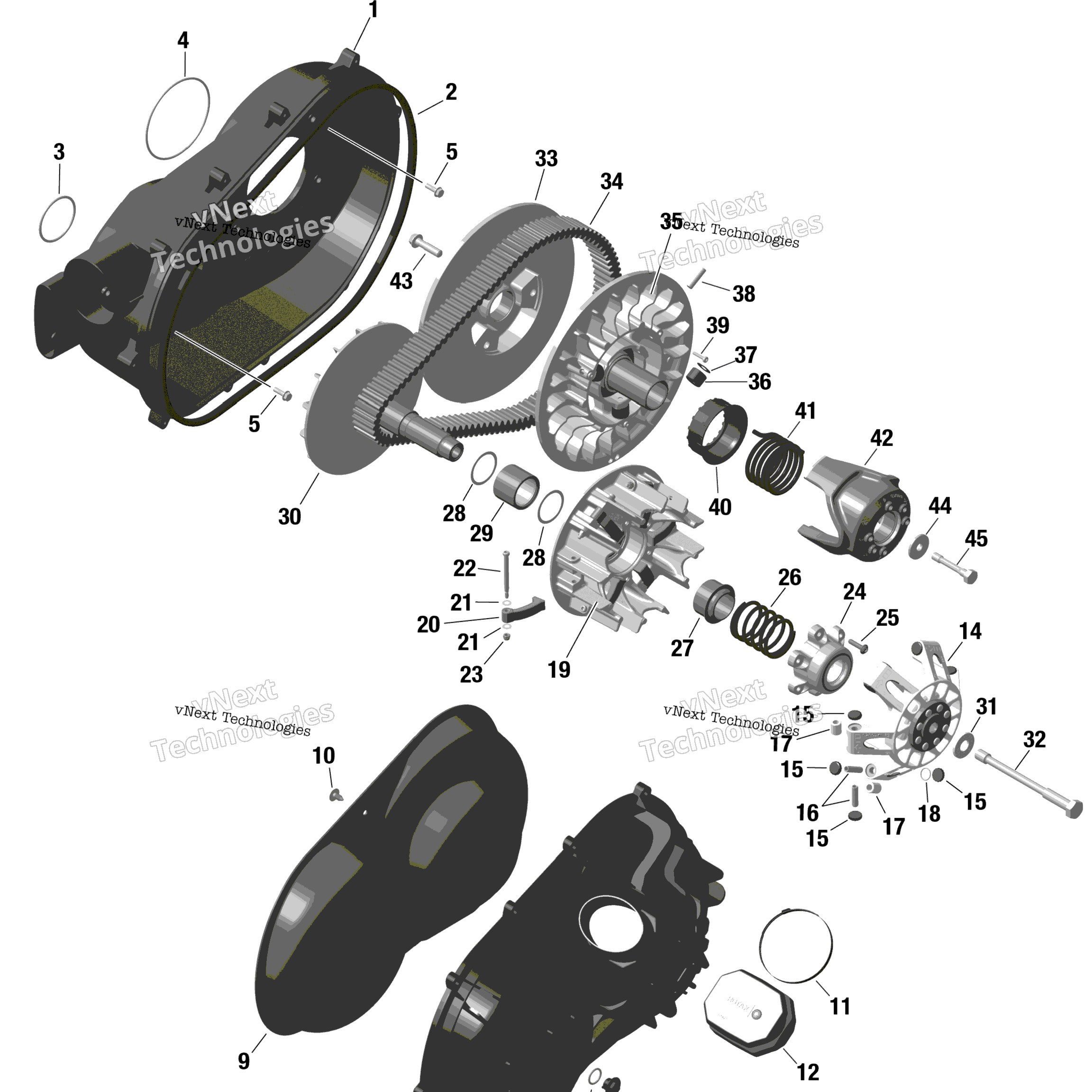 Схема узла Rotax - Cvt