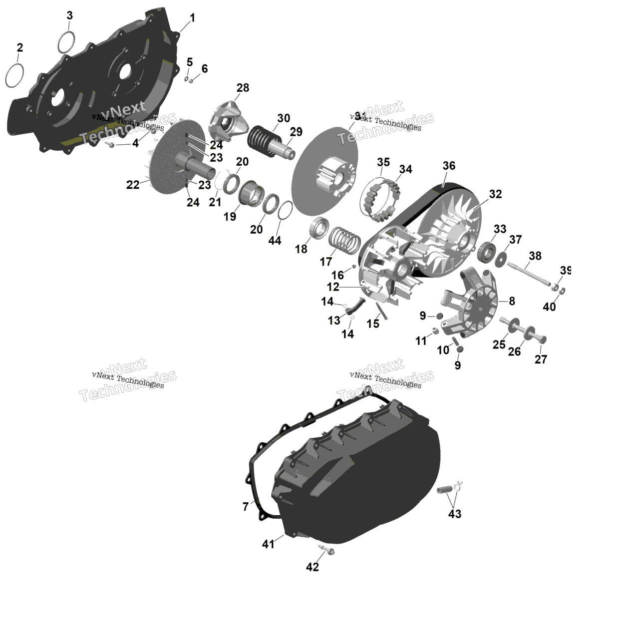 Схема узла Rotax - Cvt