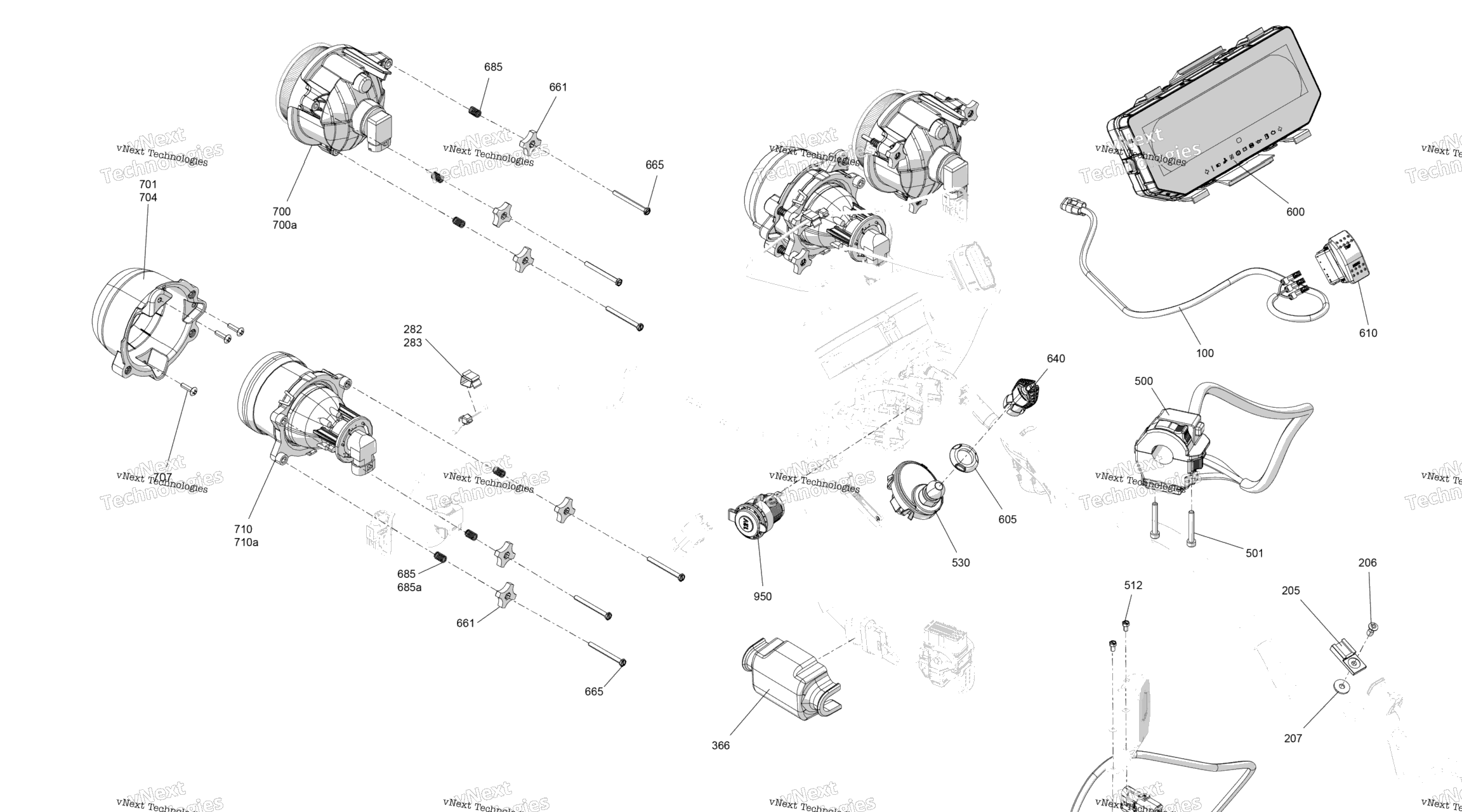 Схема узла Электрика - Передний Узел