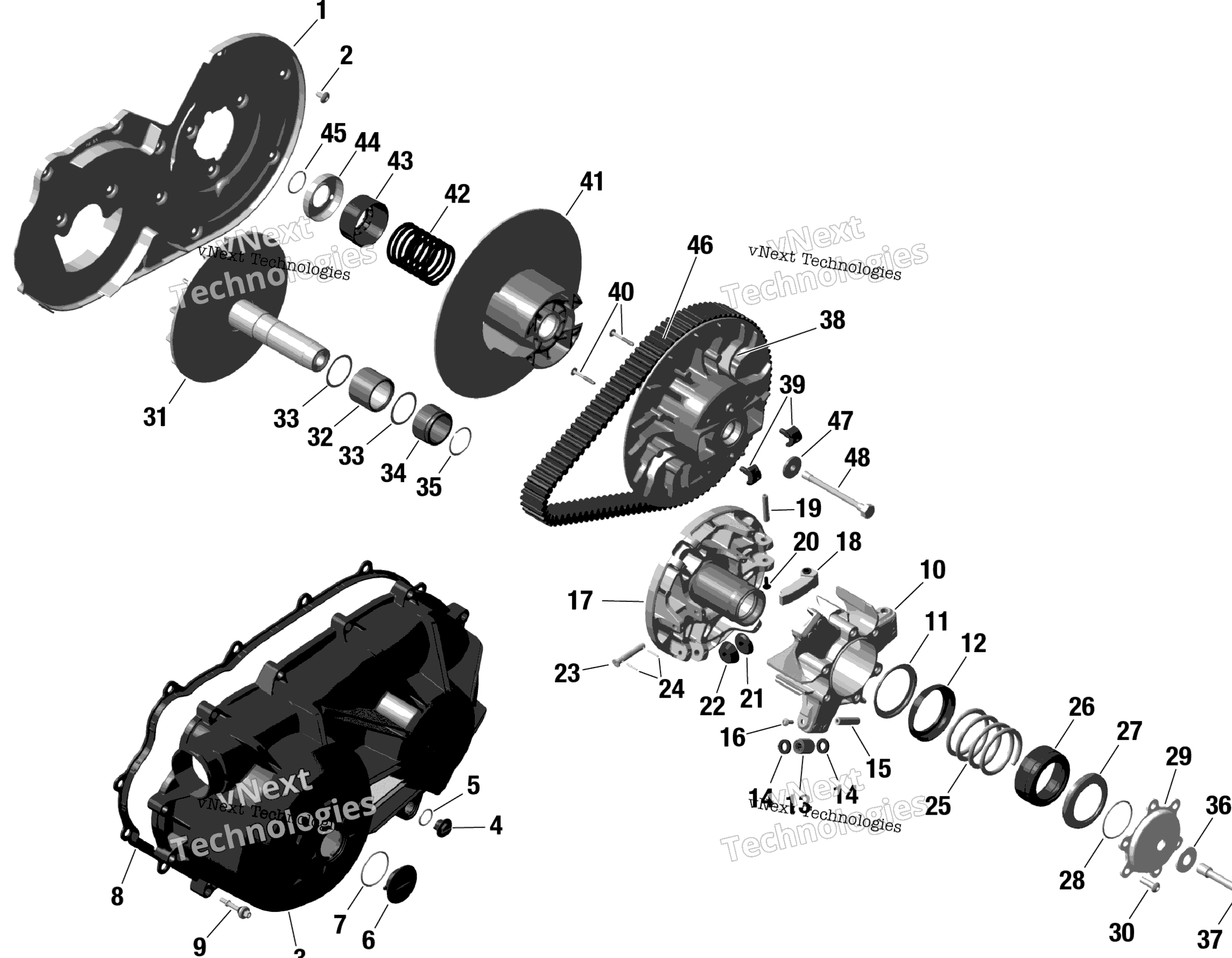 Схема узла Rotax - Cvt