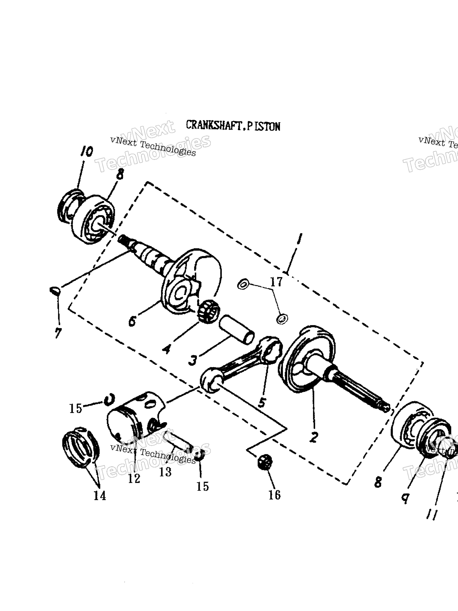Схема узла Распредвал, Поршень
