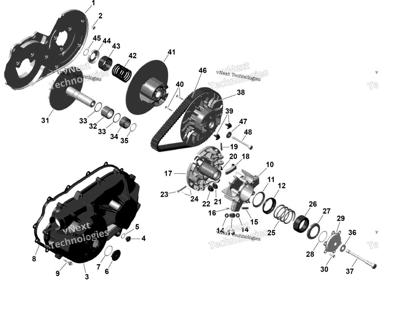 Схема узла Rotax - Cvt