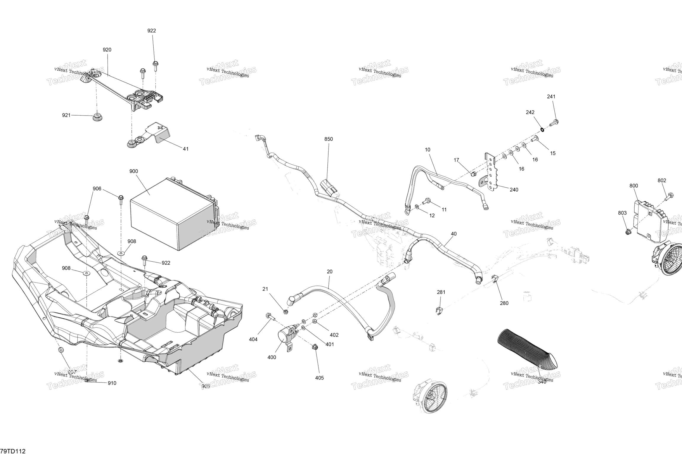 Схема узла Электрическая - Задняя Секция