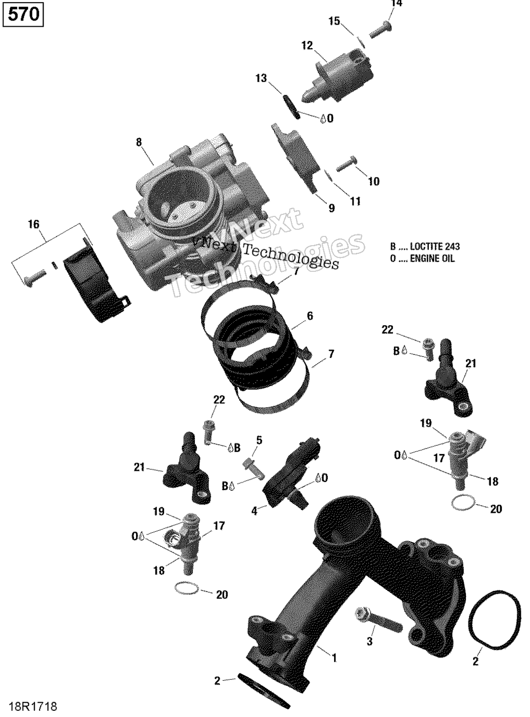 Схема узла  Intake Manifold И Дроссельная Заслонка - 570 Efi