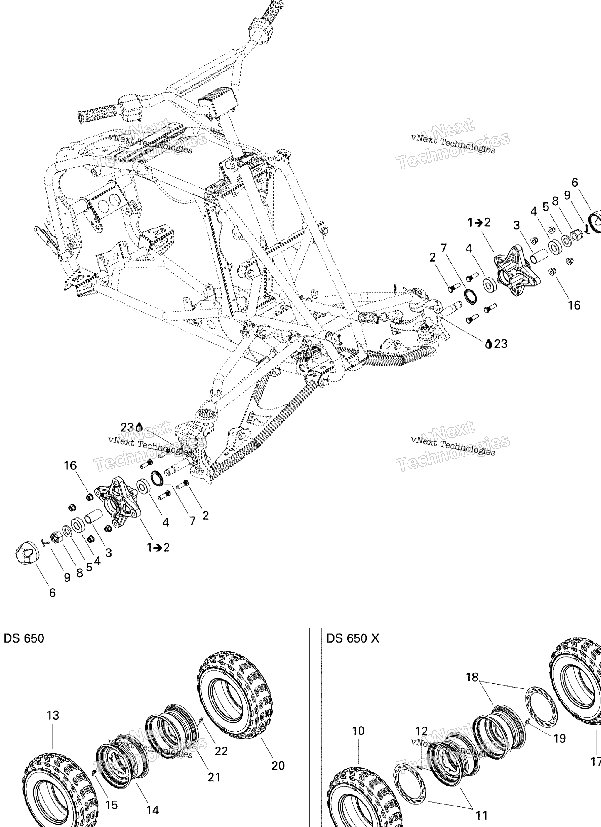 Схема узла Система Привода, Передняя