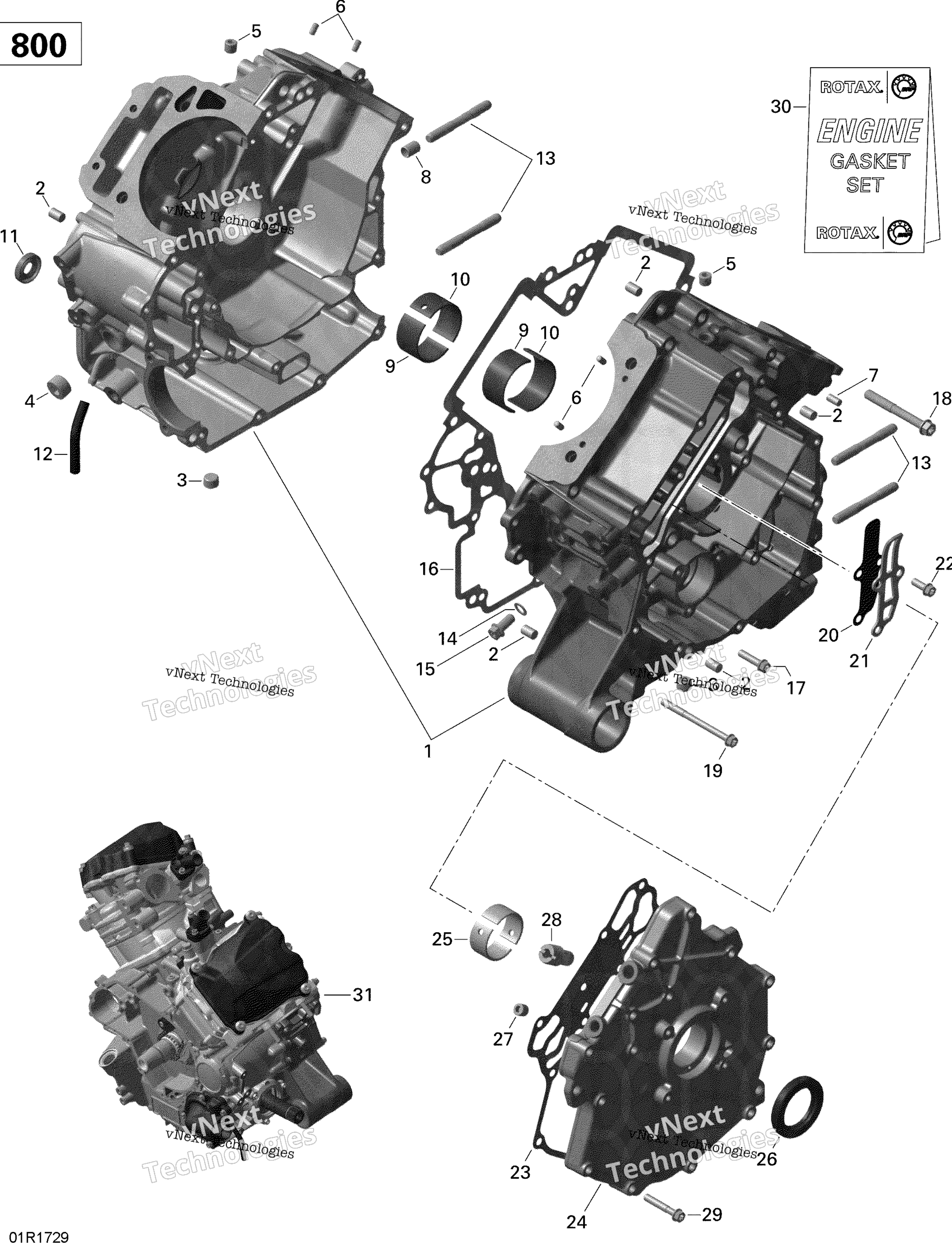 Схема узла Картер - 800R Efi