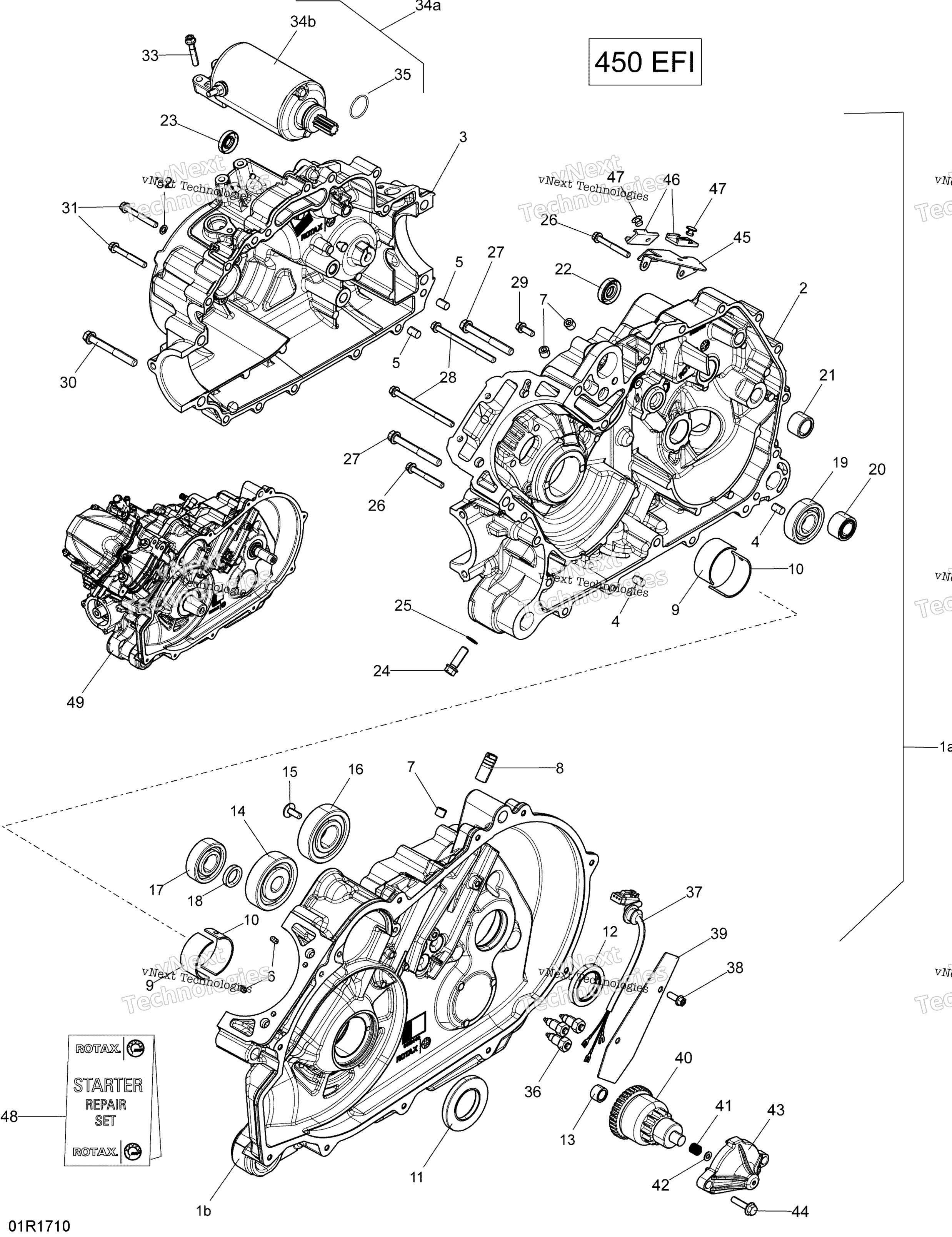 Схема узла Картера - 450 Efi