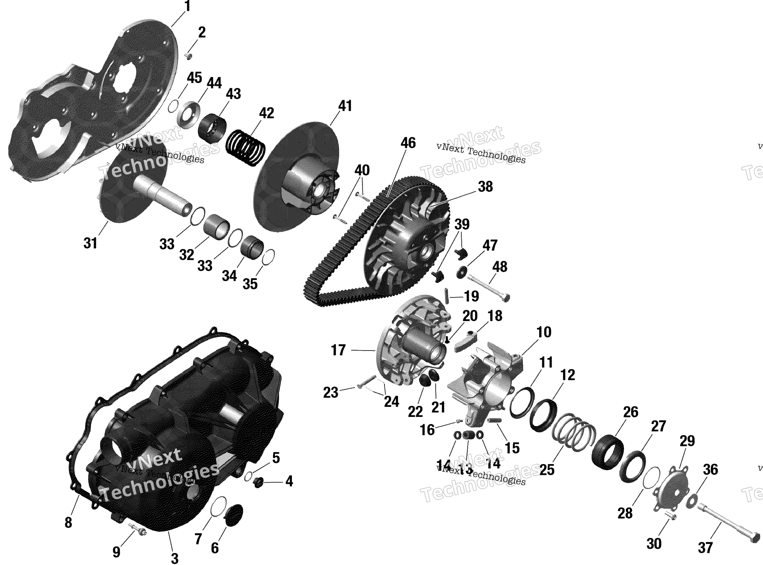 Схема узла Rotax - Cvt - 1