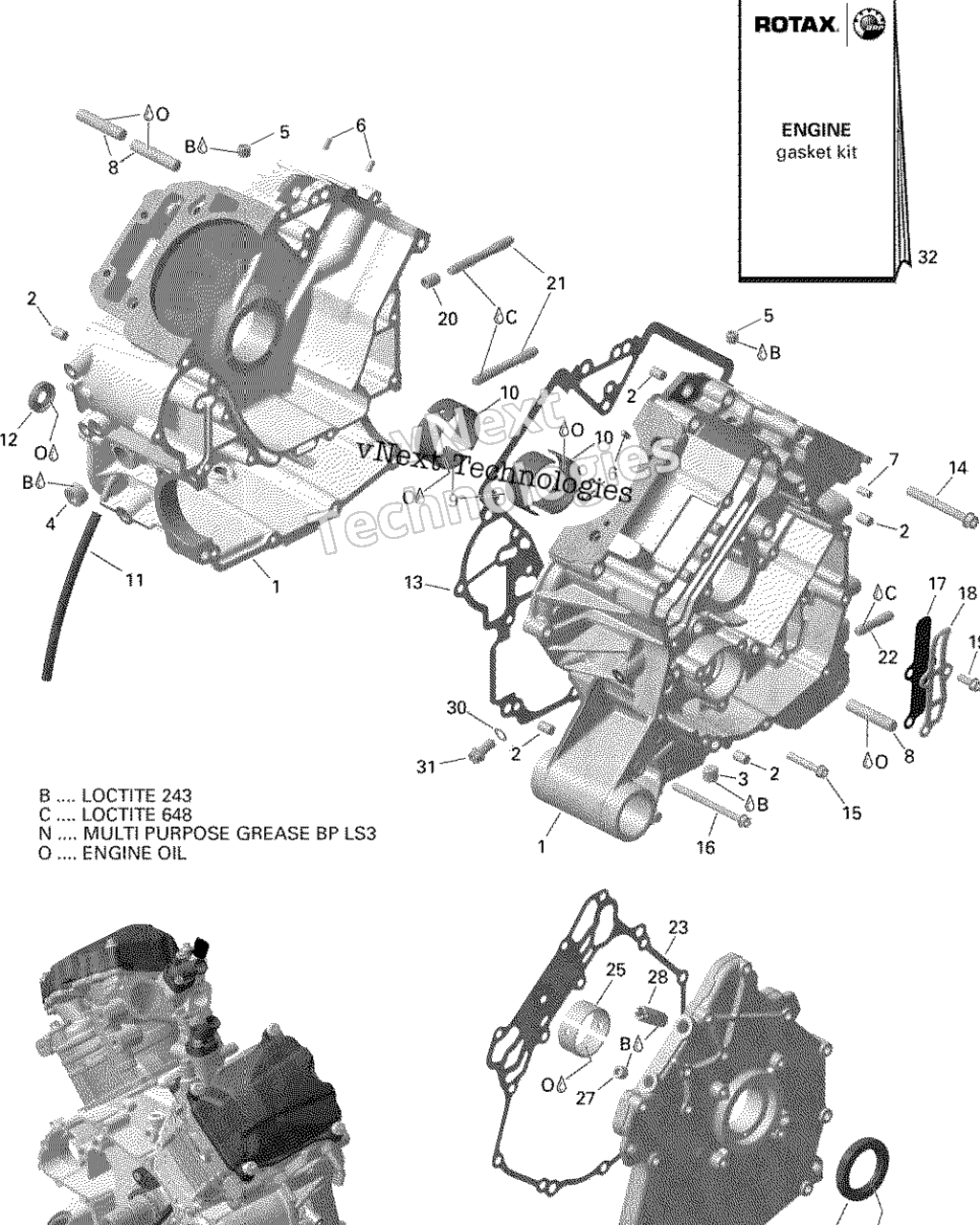 Схема узла Картера - 650 Efi