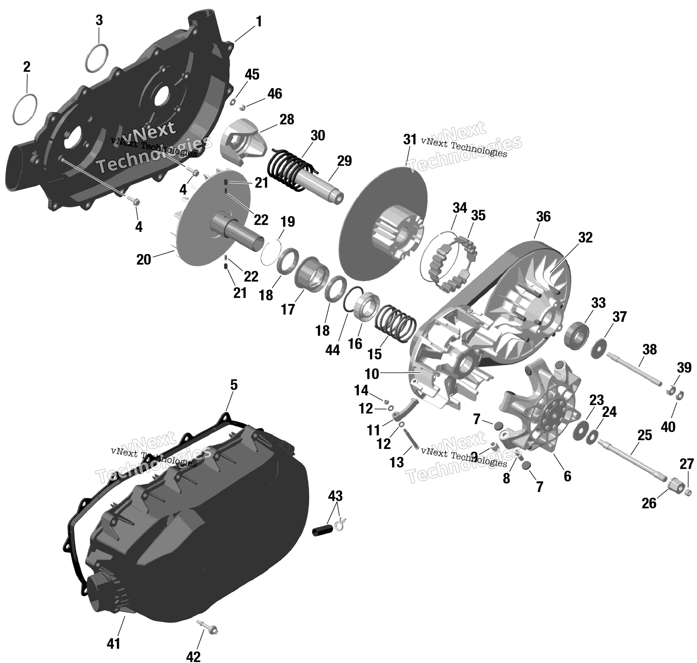 Схема узла Rotax - Cvt