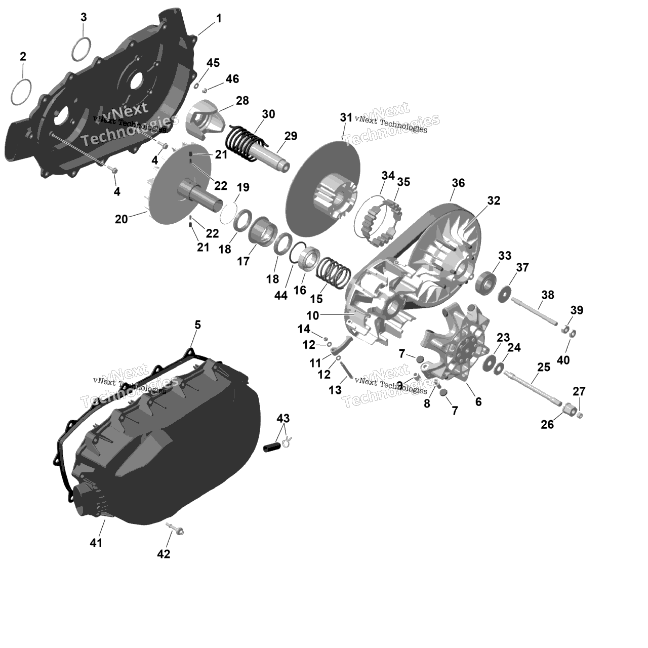 Схема узла Rotax - Cvt