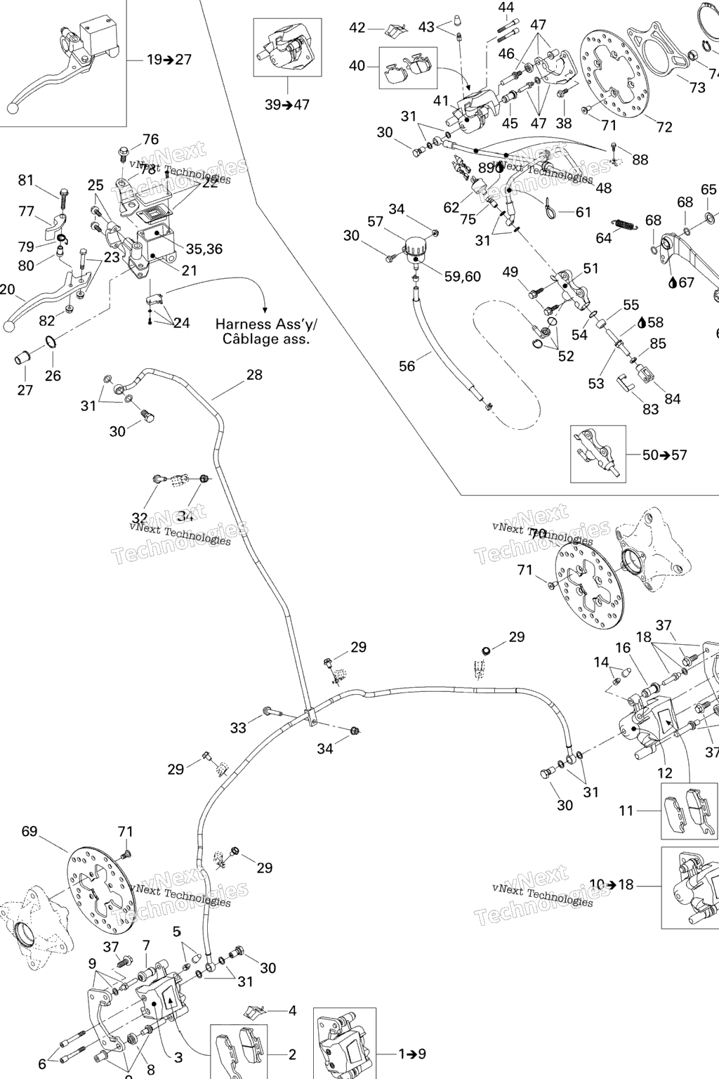 Схема узла Гидравлические Тормоза