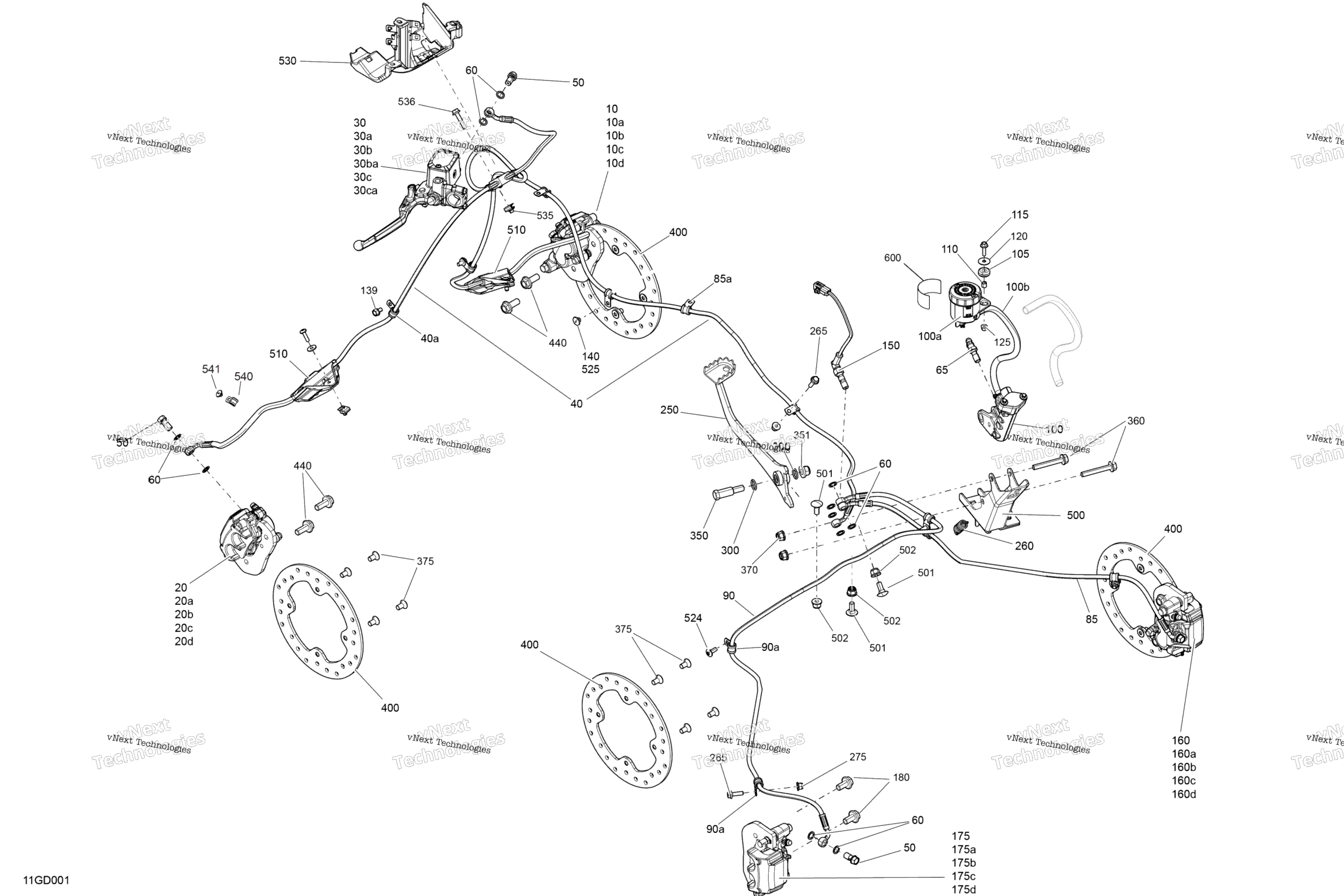 Схема узла Механик - Тормозные Системы