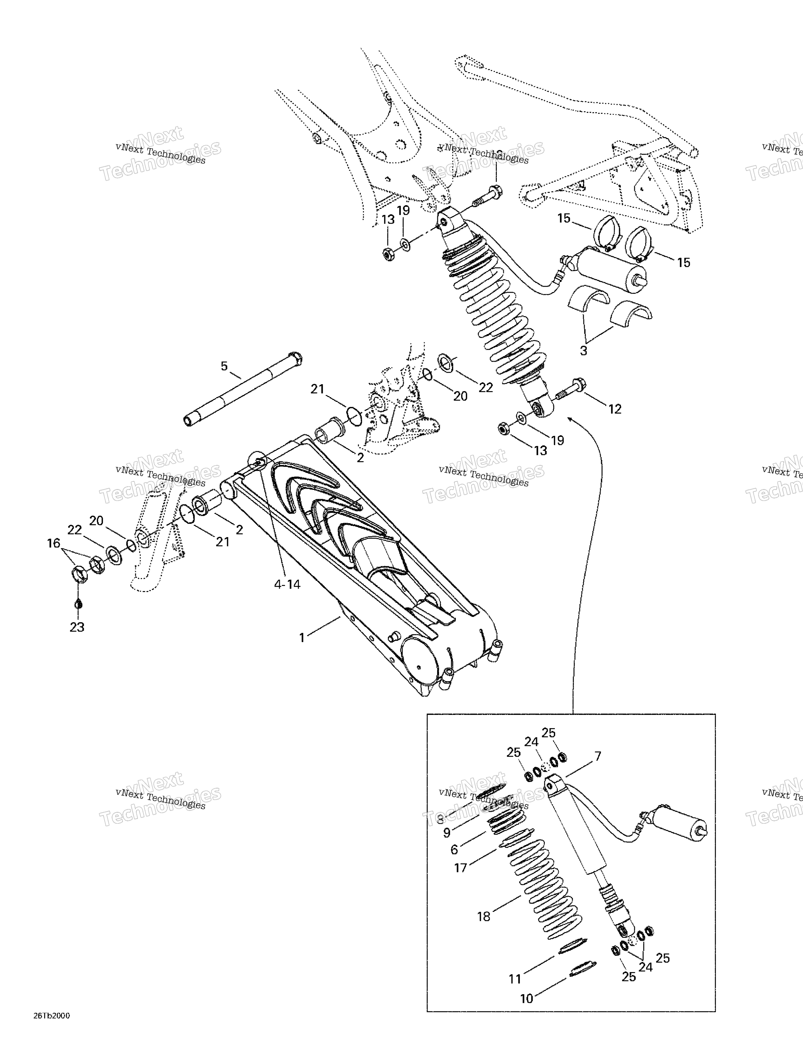 Схема узла Задняя Подвеска