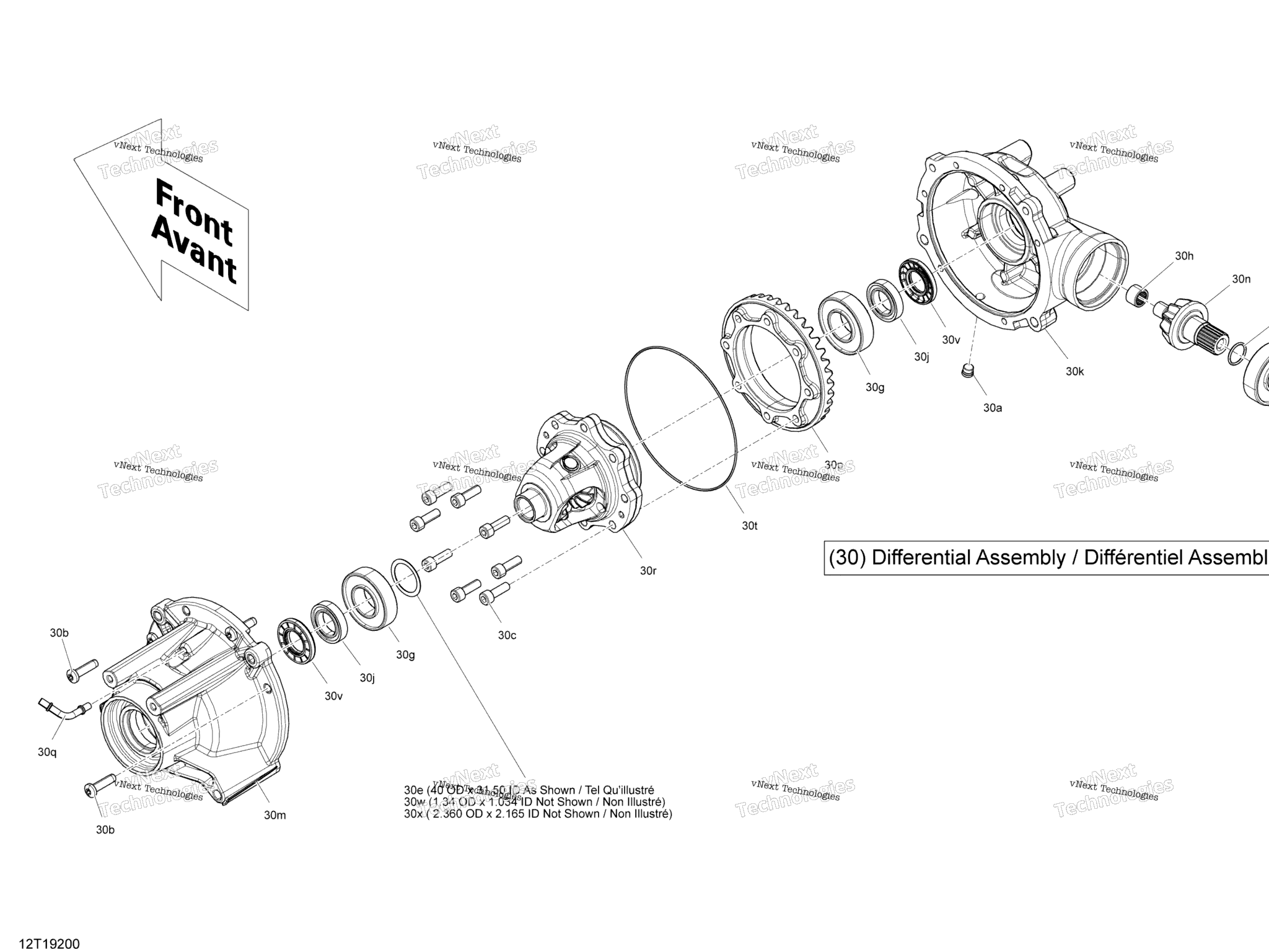 Схема узла Передний Привод - Дифференциал - Outlander & Renegade - Xmr