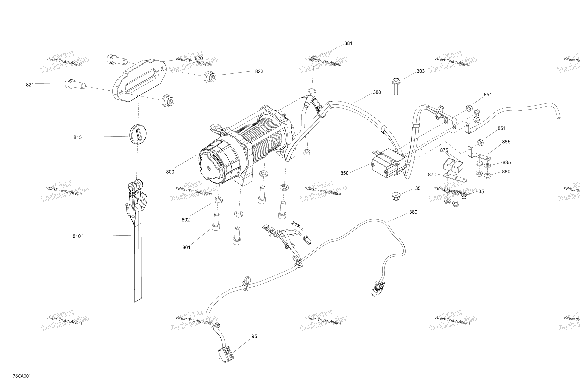 Схема узла Электрические - Лебедки