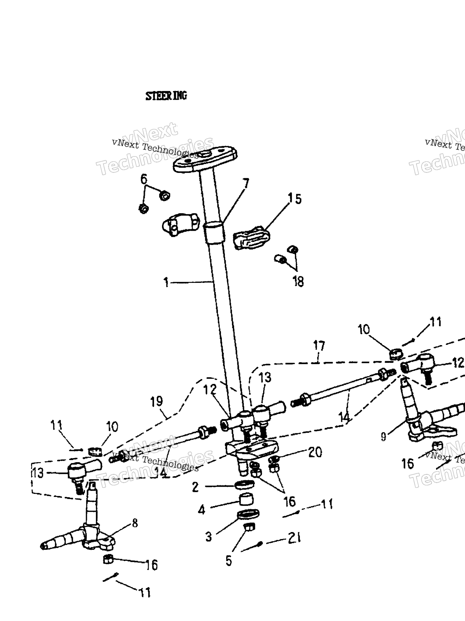 Схема узла Система Рулевого Управления 166-23