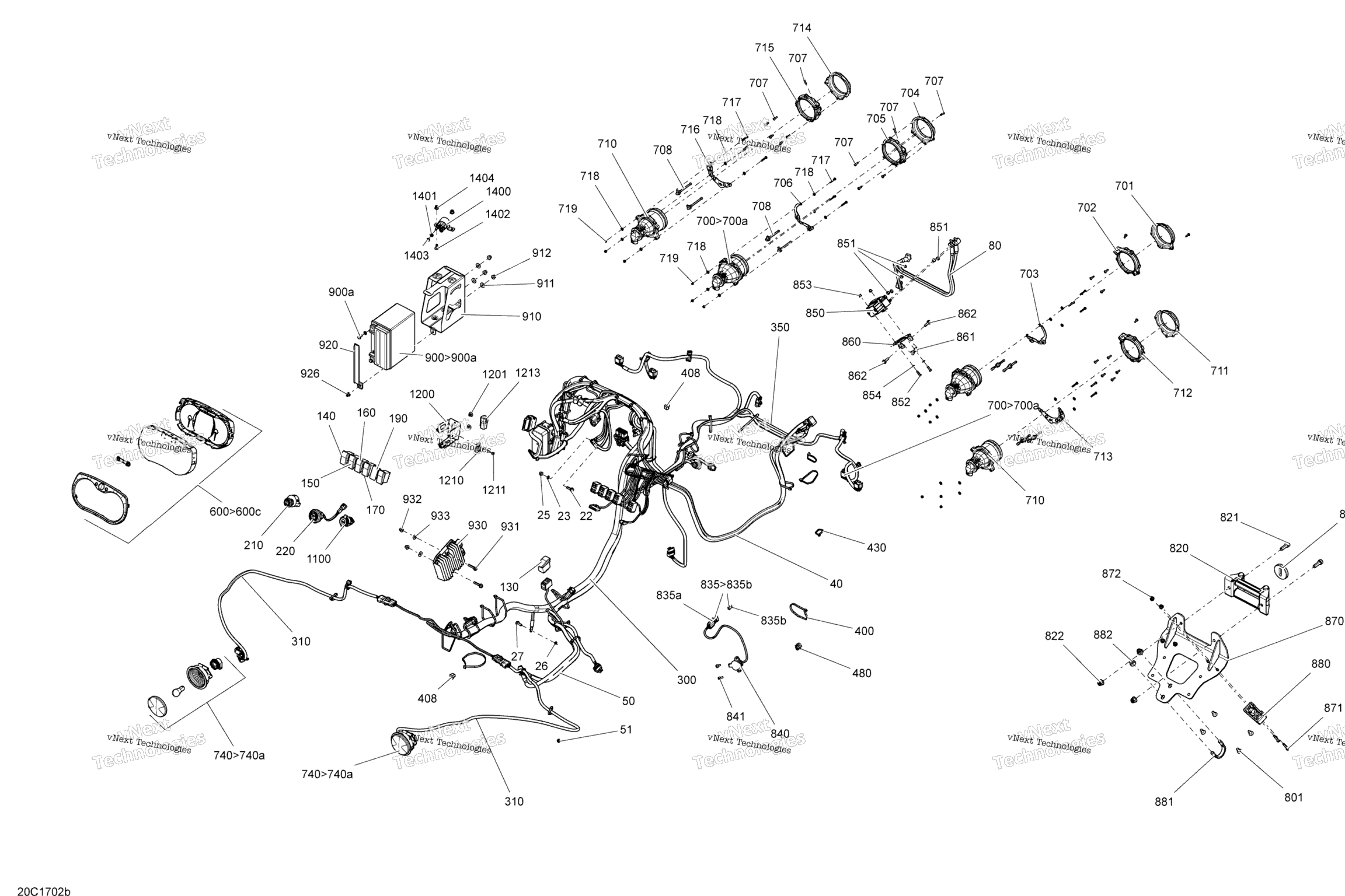 Схема узла Электрическая Система - 1000R Efi Пакет Xmr