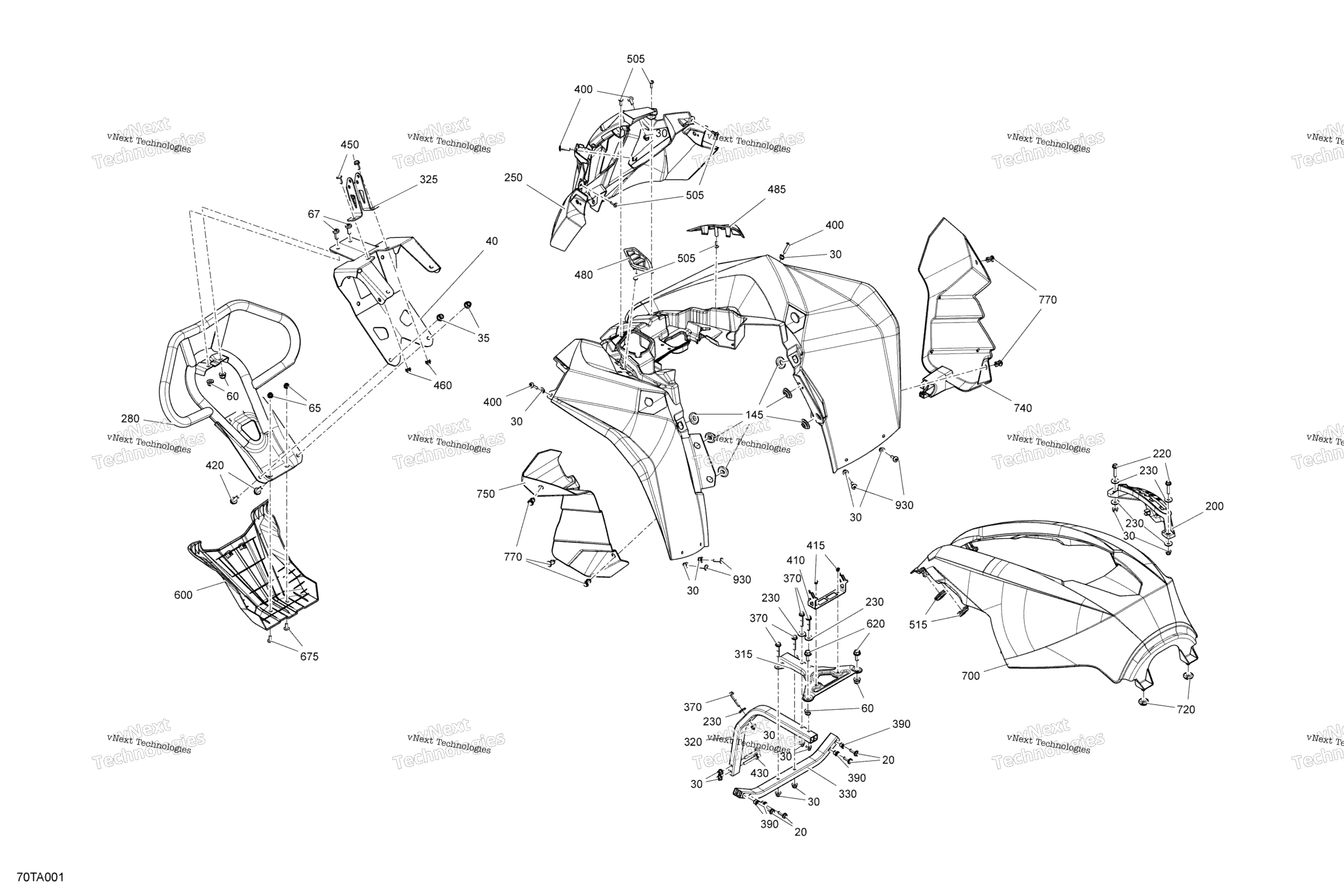 Схема узла Корпус - Передняя Секция