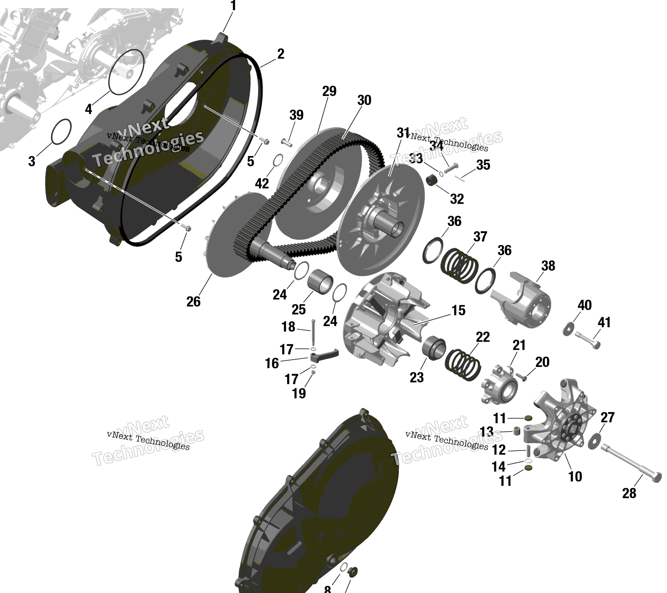 Схема узла Rotax - Cvt