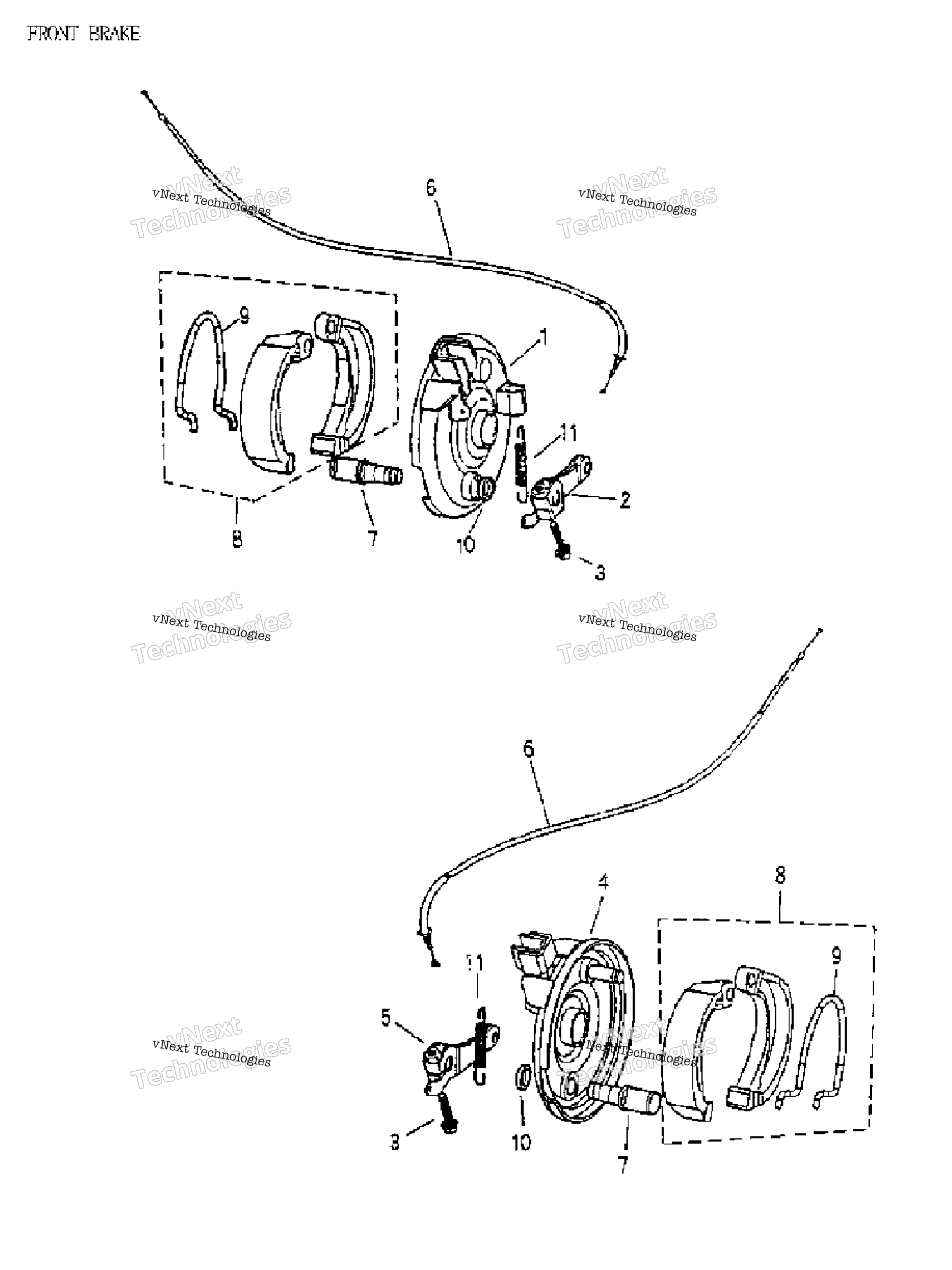Схема узла Передний Тормоз