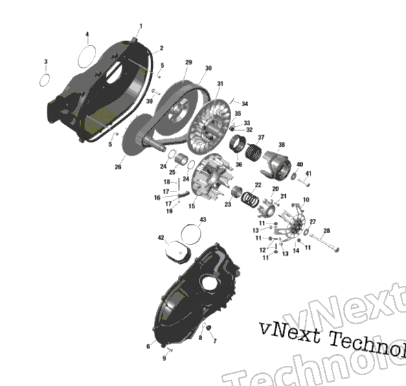Схема узла Rotax - Cvt