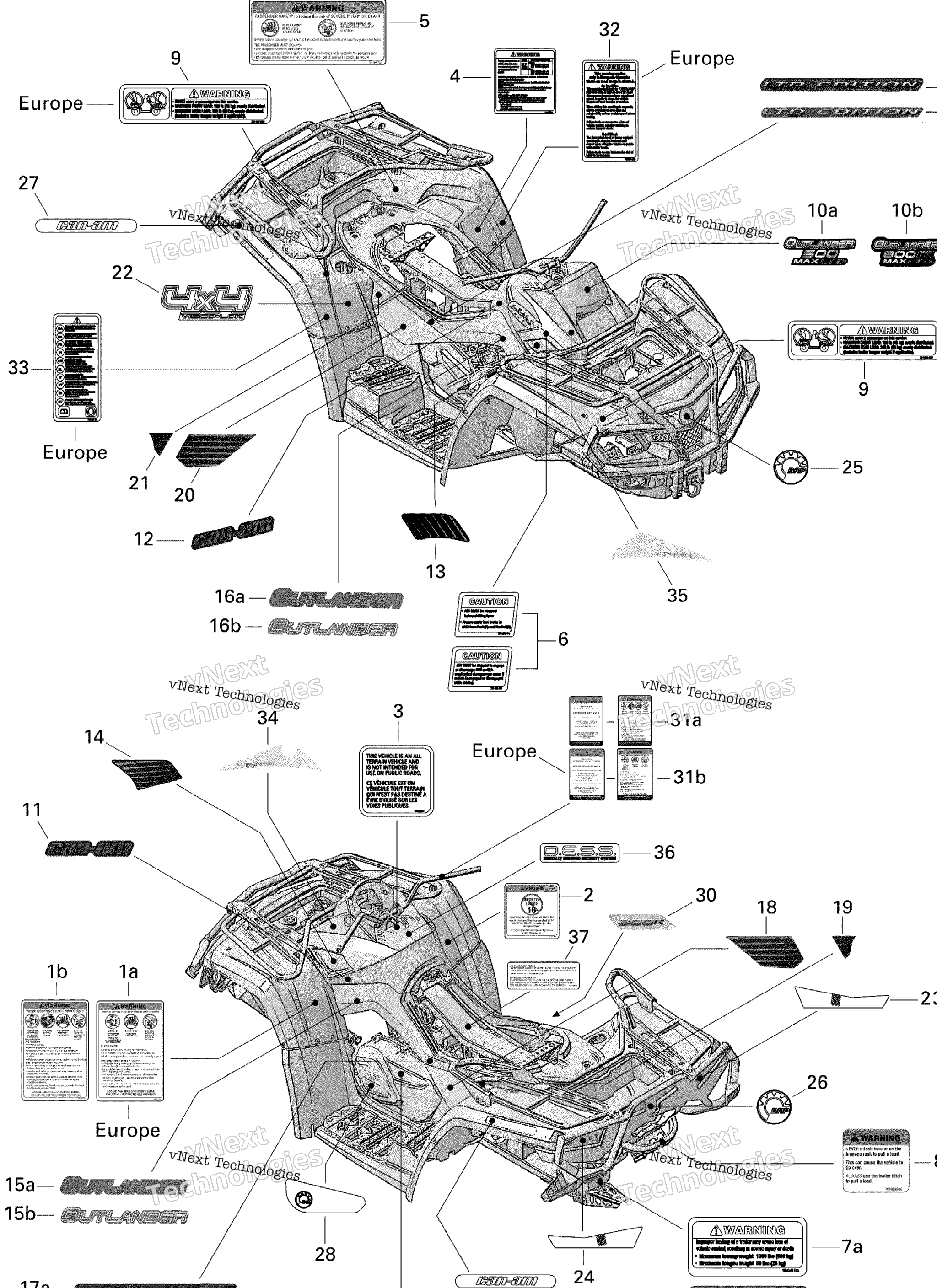 Схема узла Наклейки 800R Efi