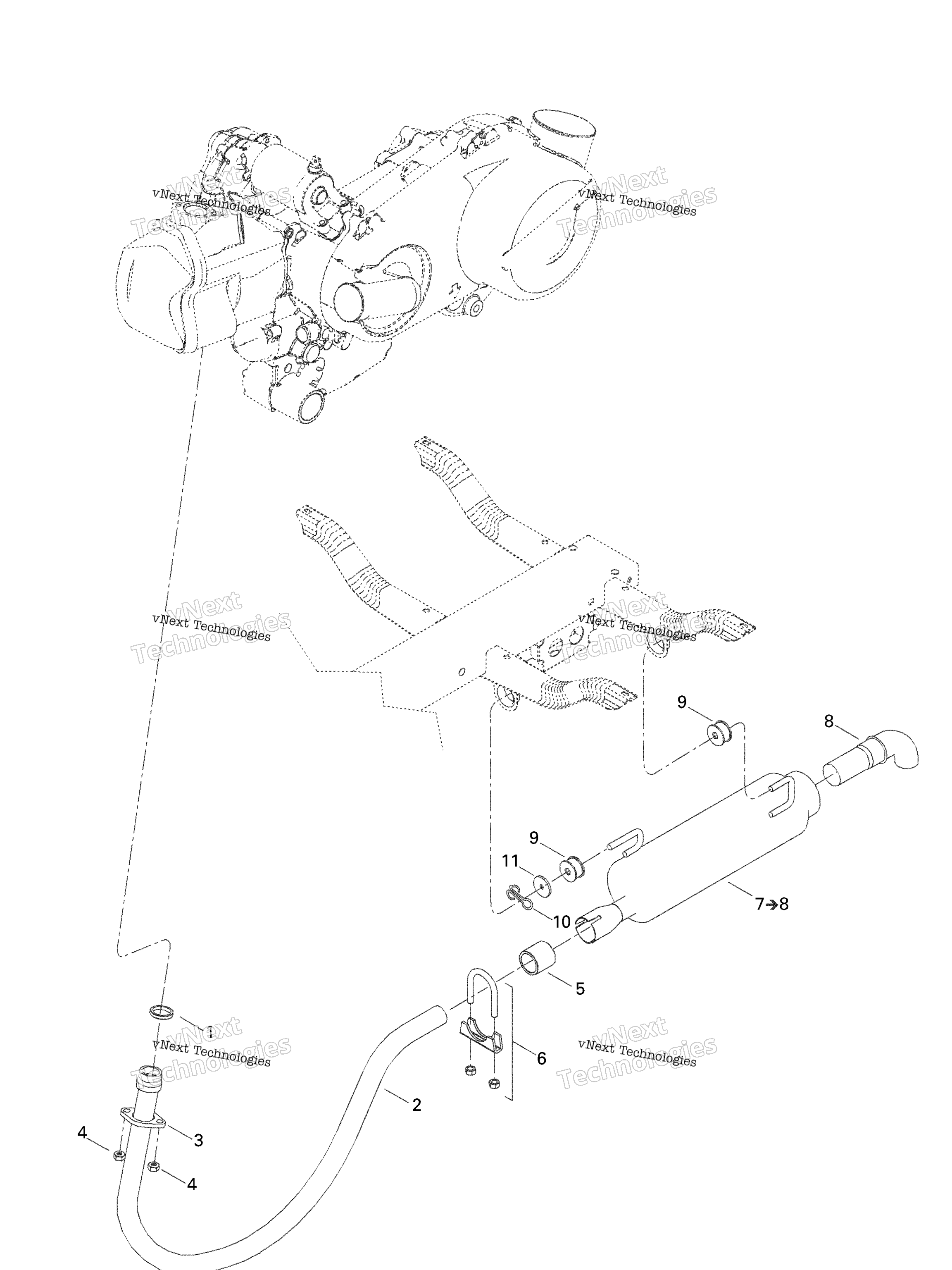 Схема узла Выпускная Система