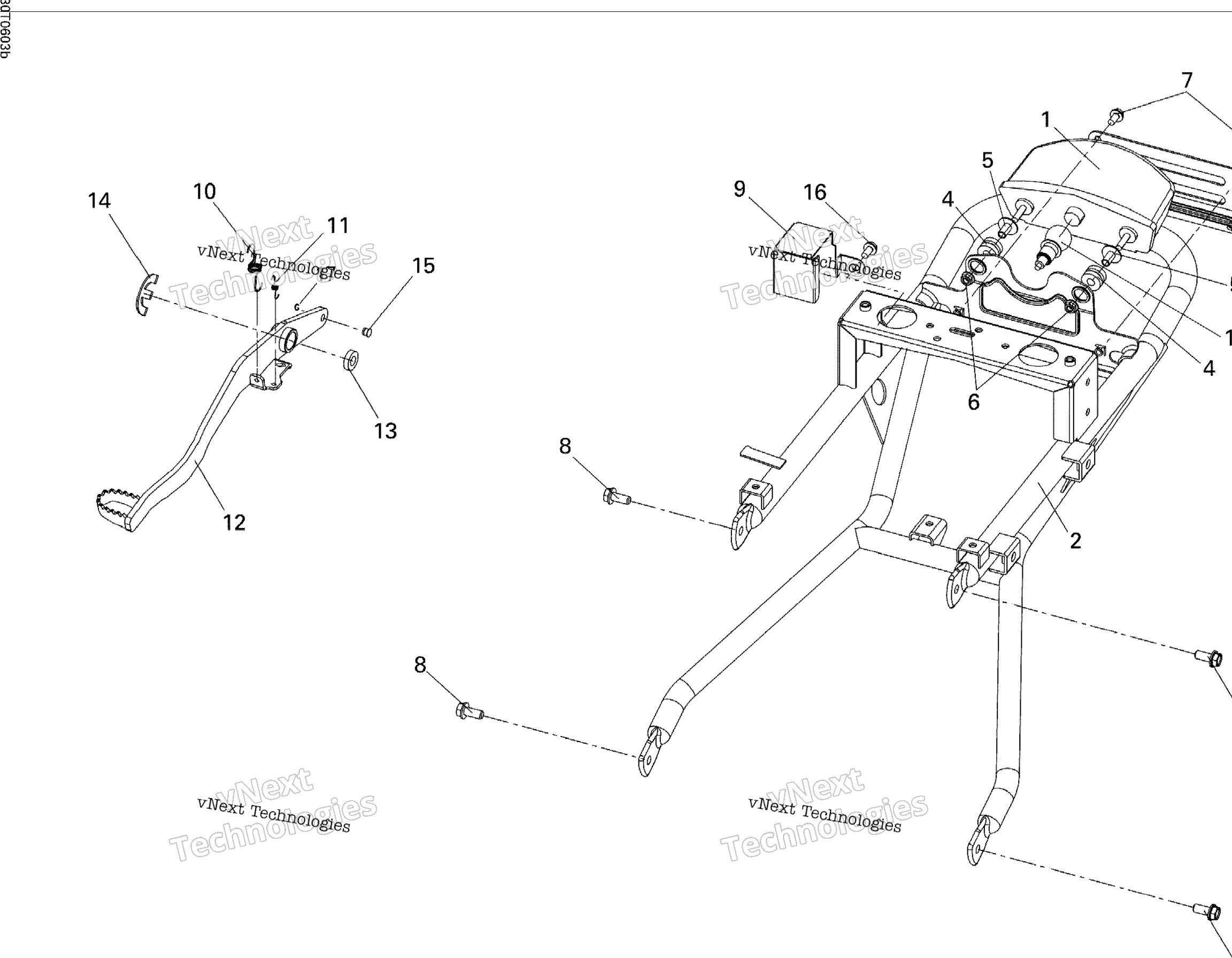 Схема узла Задняя Рама
