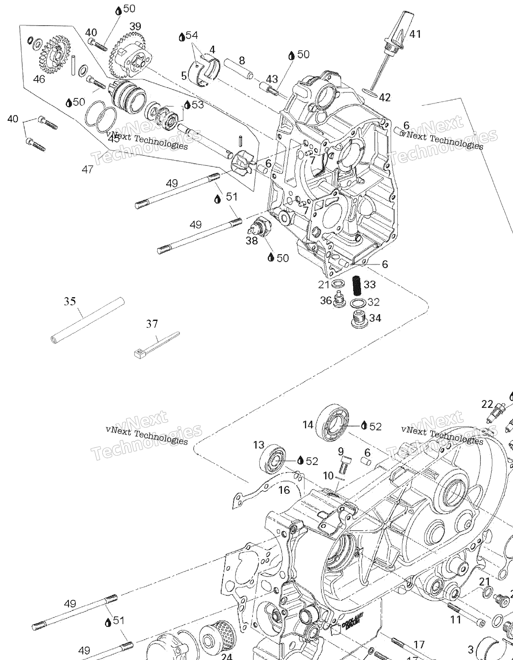 Схема узла Корпус Двигателя