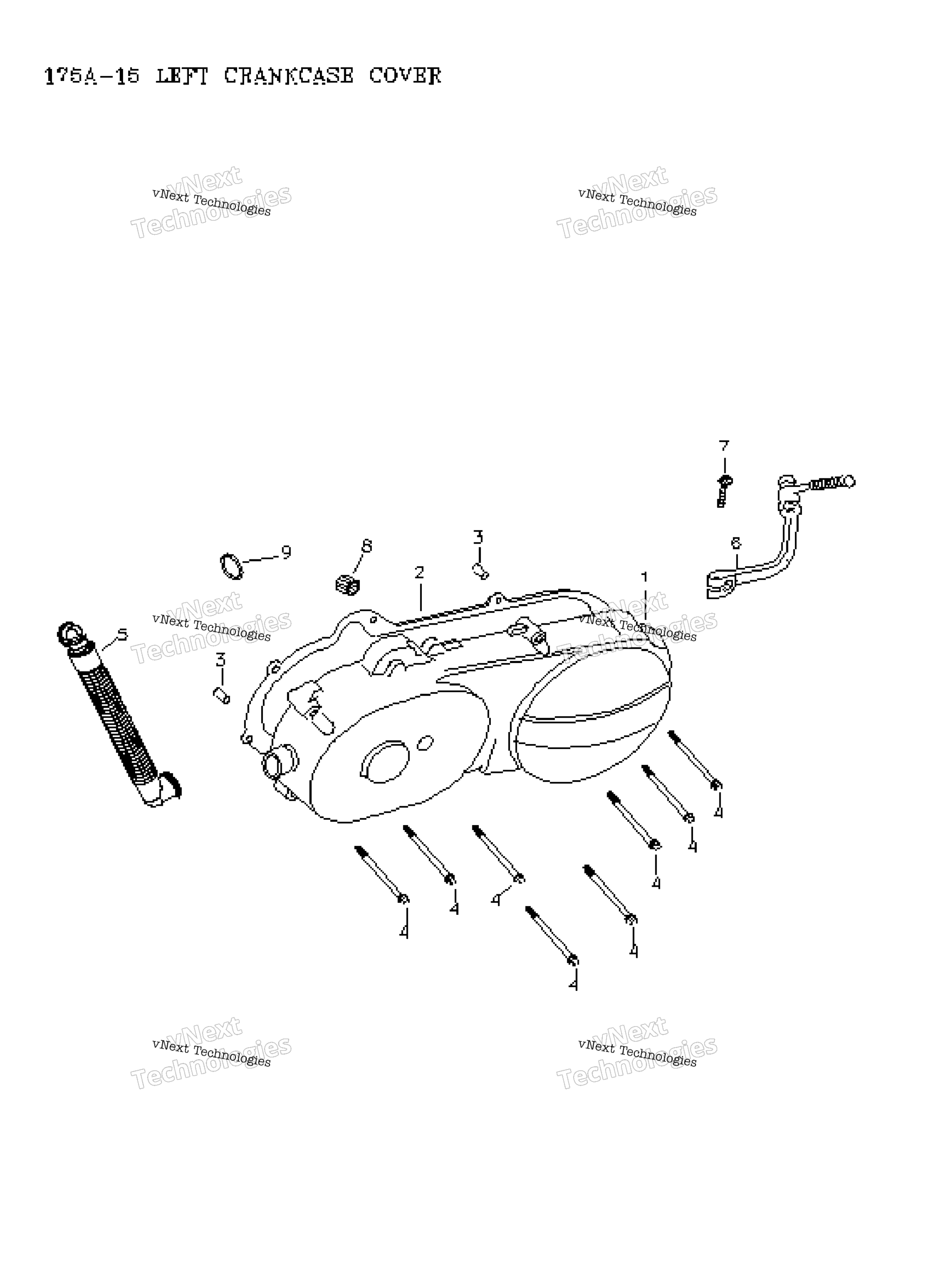 Схема узла Крышка Картера #2