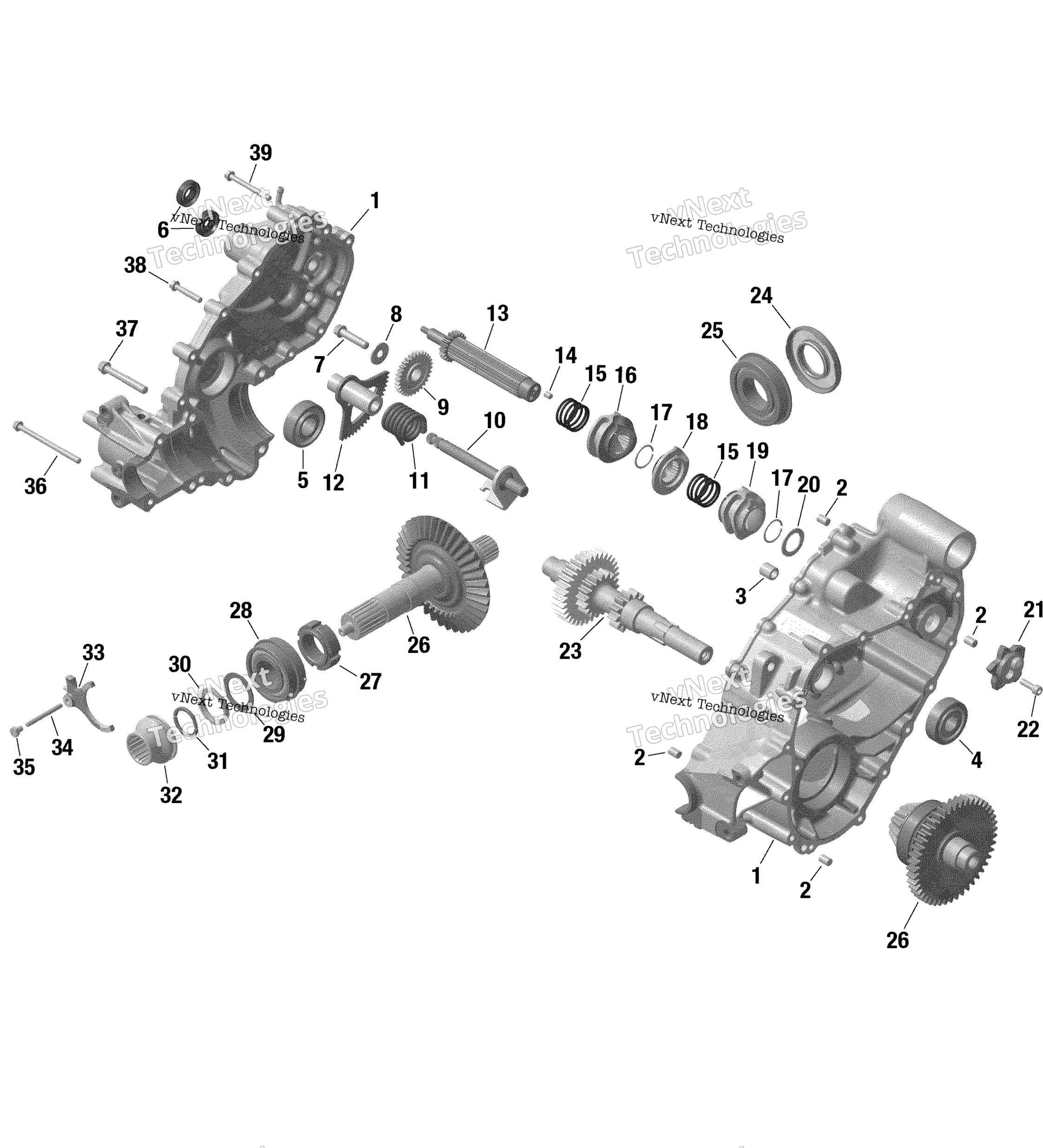 Схема узла Rotax - Редуктор 1 - 420686568 - Xxc