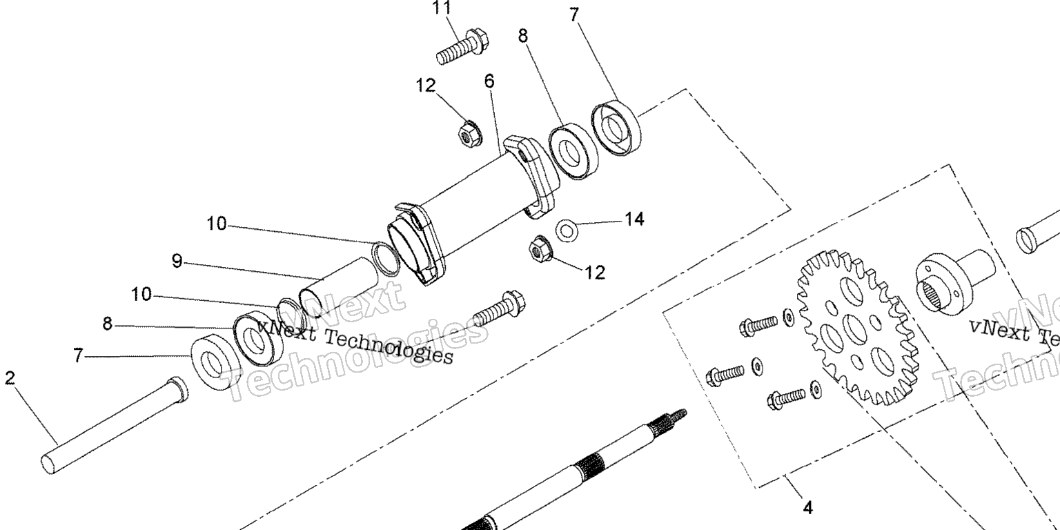 Схема узла Система Привода, Задняя