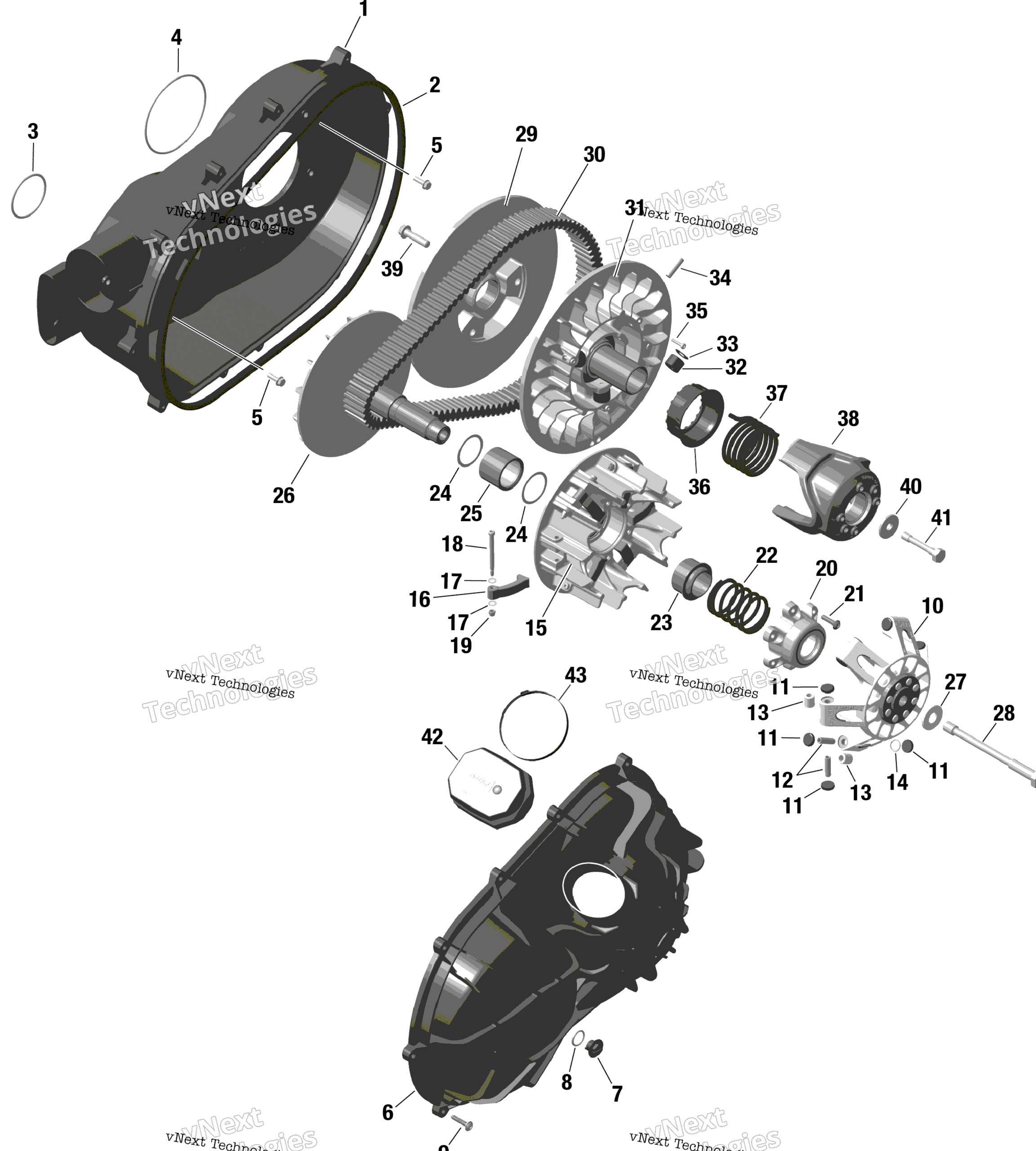 Схема узла Rotax - Cvt